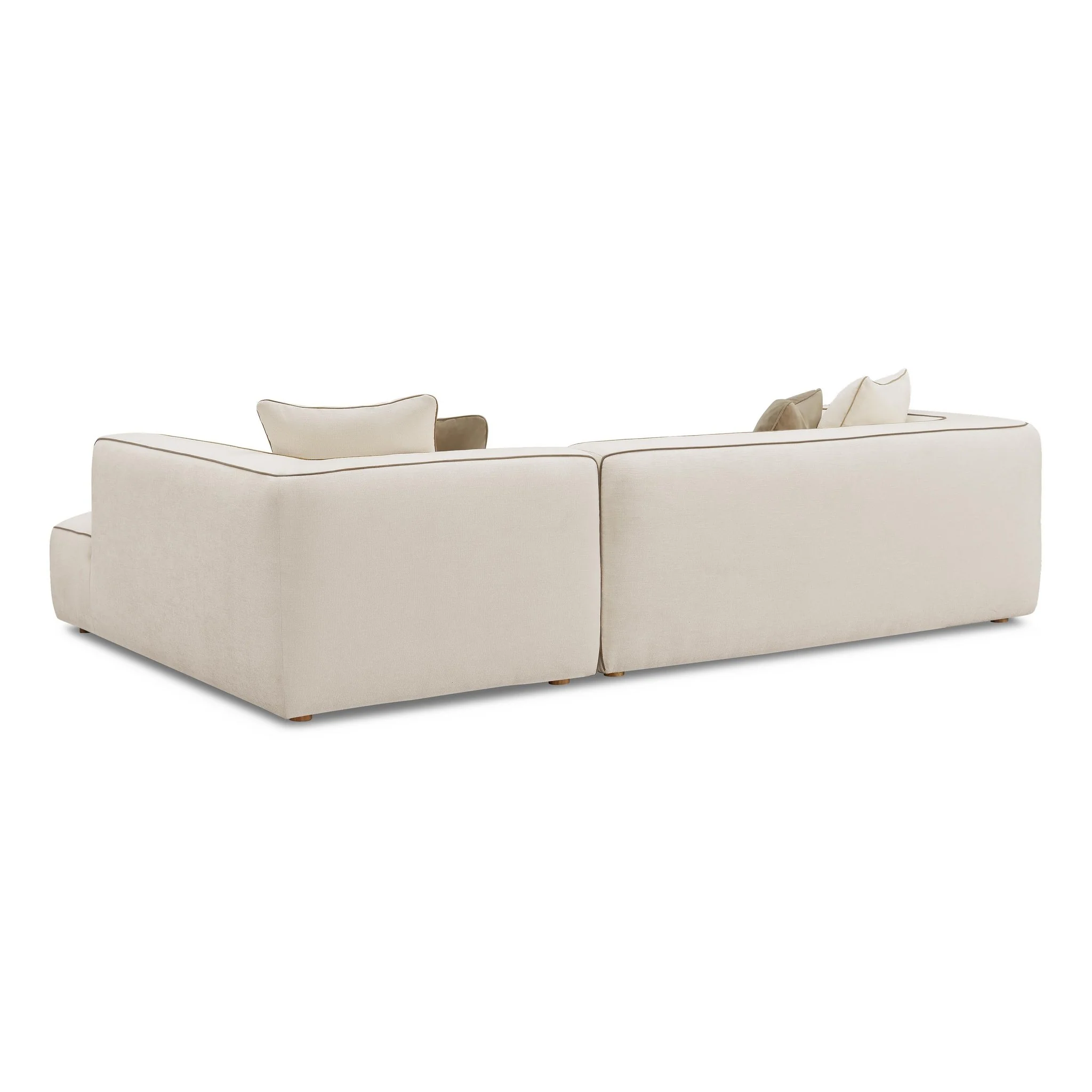 Tristine Cream Linen RAF Sectional - Image 4
