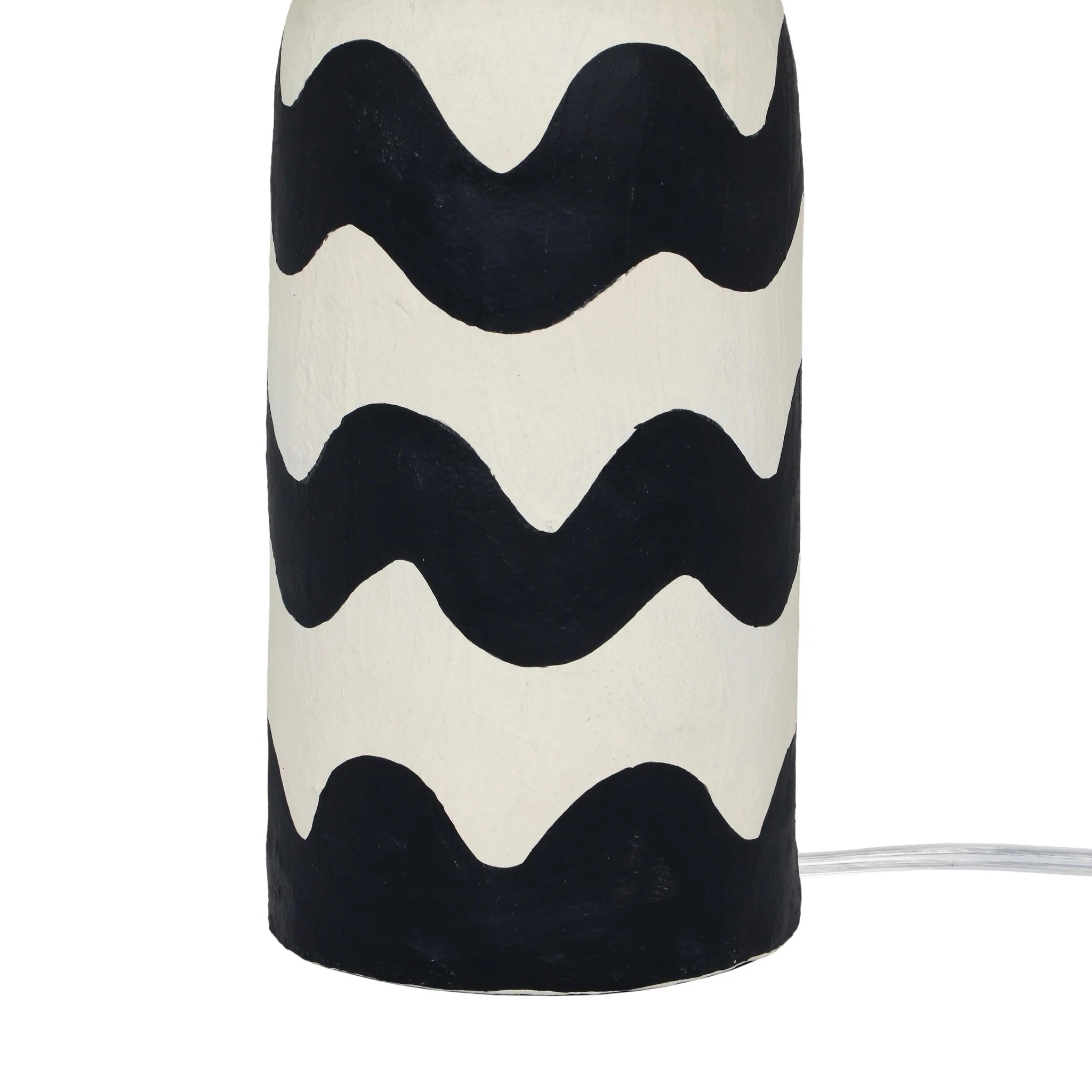 Tropea Black Waves Papier Mache Table Lamp - Image 5