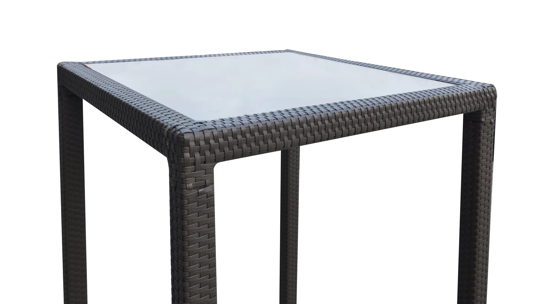 Tropez Outdoor Patio Wicker Bar Set (Table with 2 barstools) - Image 4