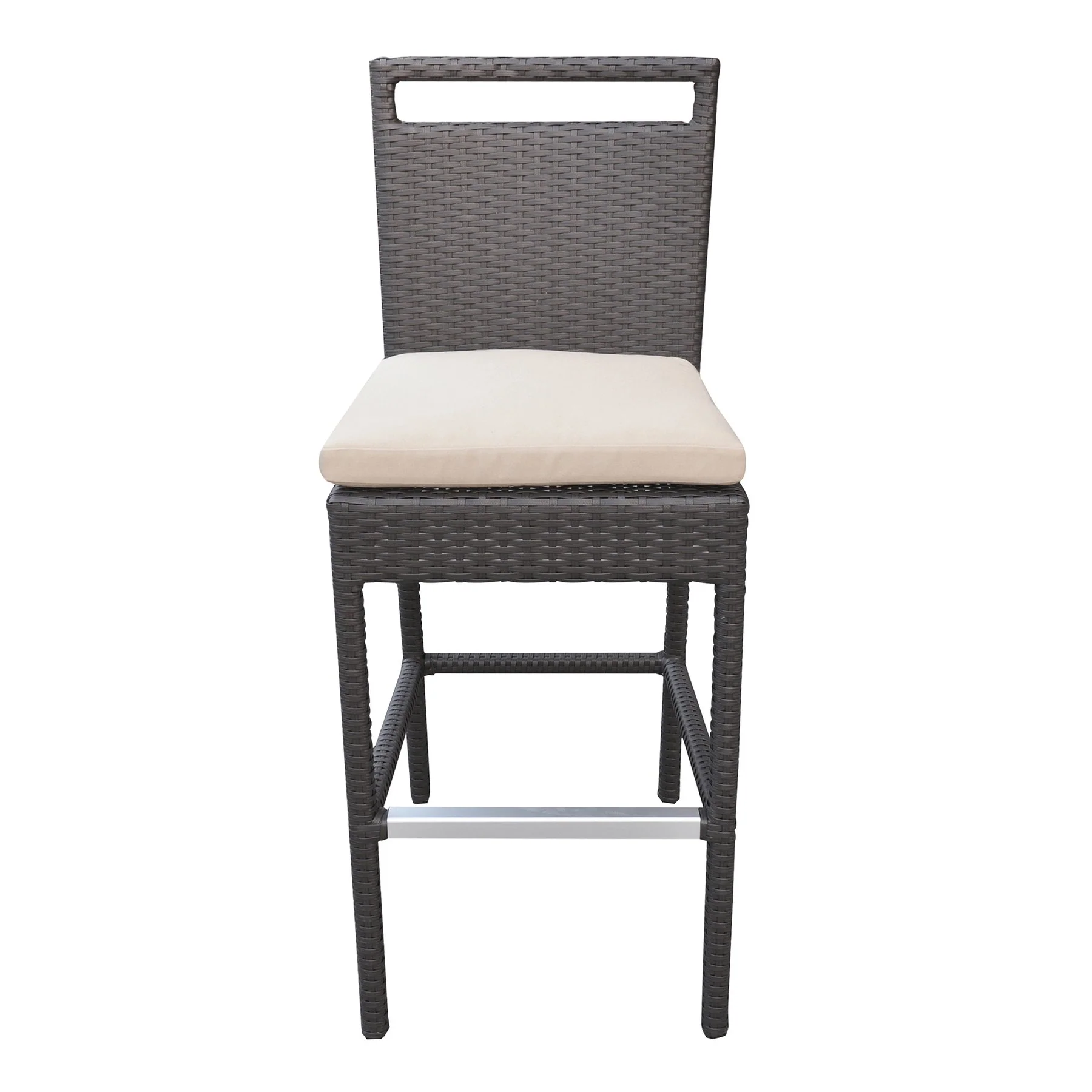 Tropez Outdoor Patio Wicker Bar Set (Table with 2 barstools) - Image 6