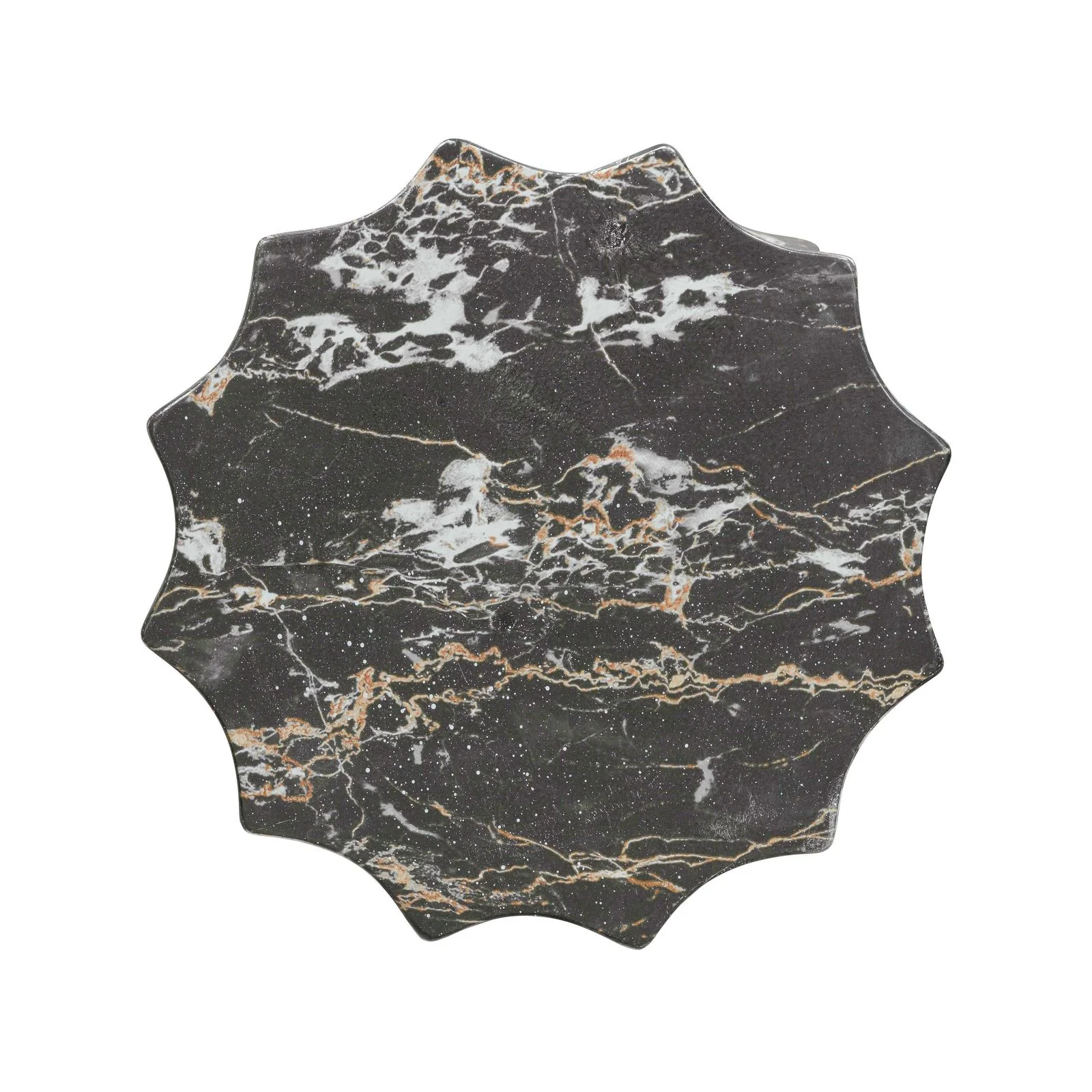 Turin Black Faux Marble Indoor / Outdoor Concrete Stool - Image 5