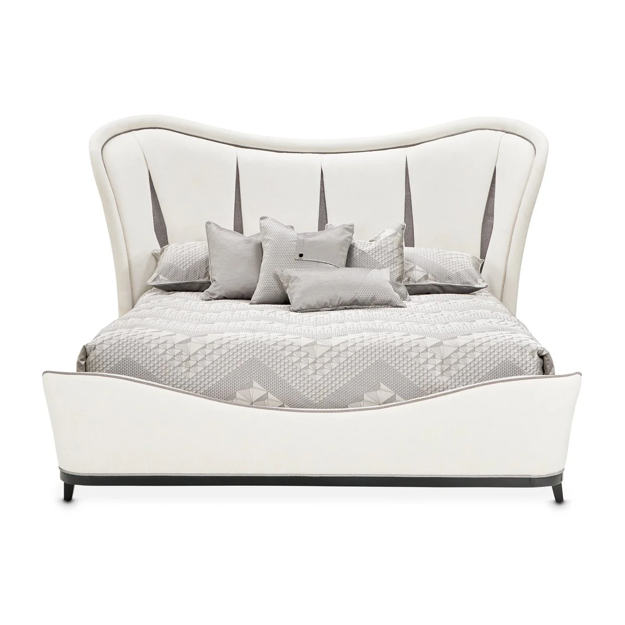 Tuxedo Eastern King Upholstered Bed - Piano Keyboard