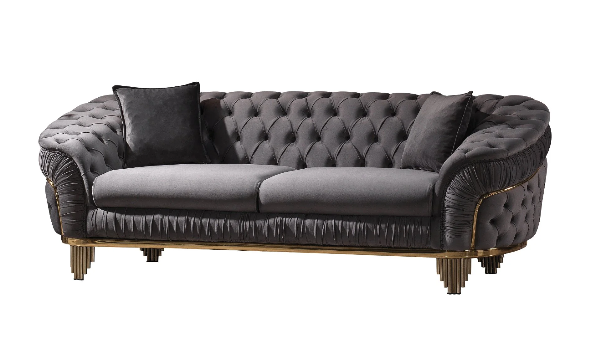 Vanessa 3 Pc Living Room set Gray - Image 2