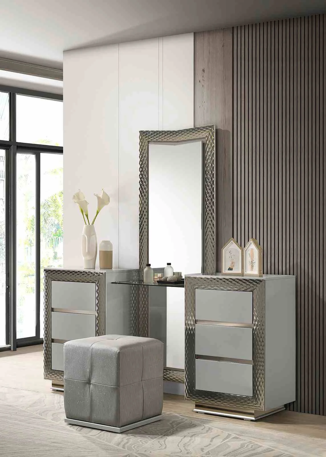 Ventnor Vanity w/ Stool, Gray
