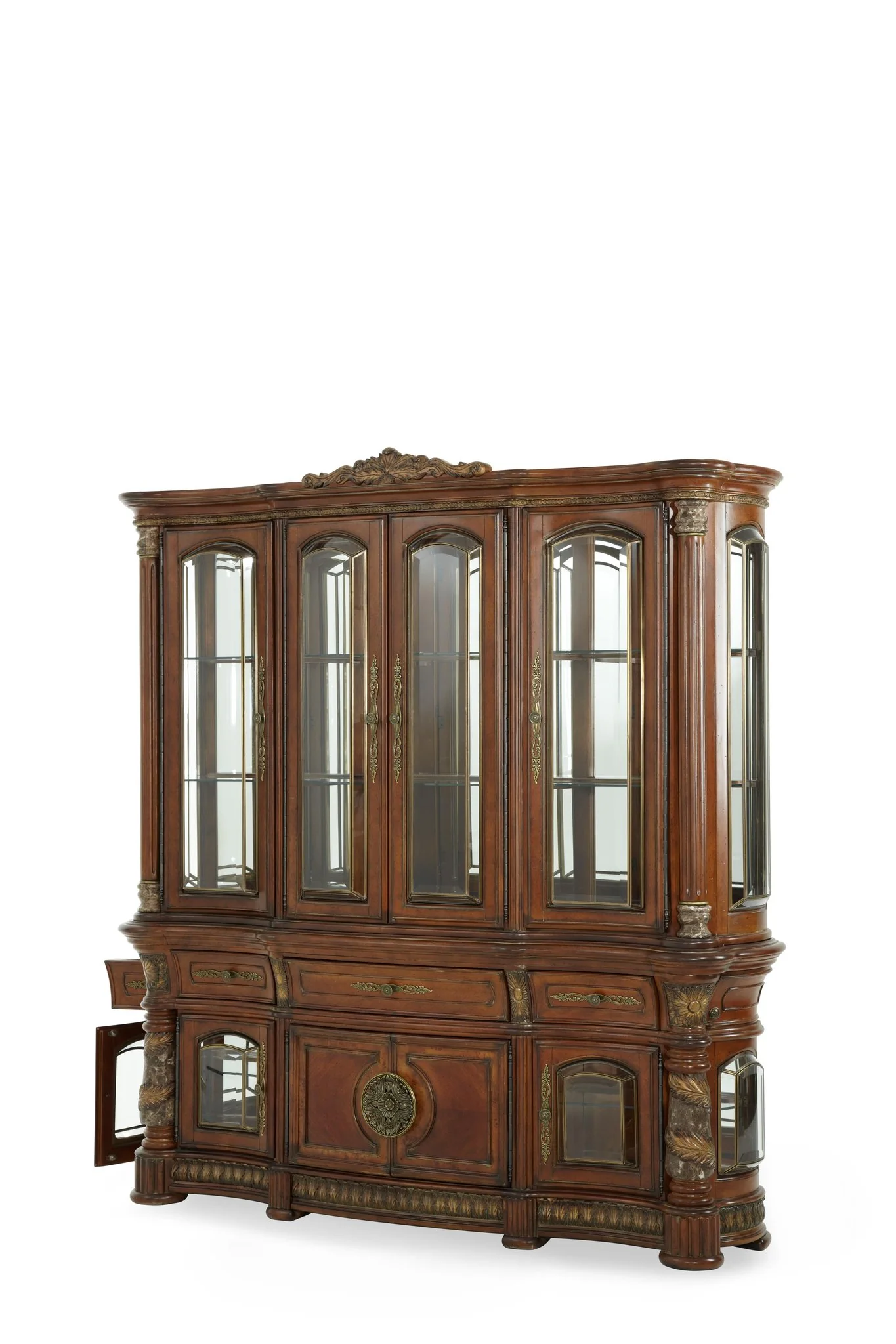 Villa Valencia China Cabinet - Classic Chestnut