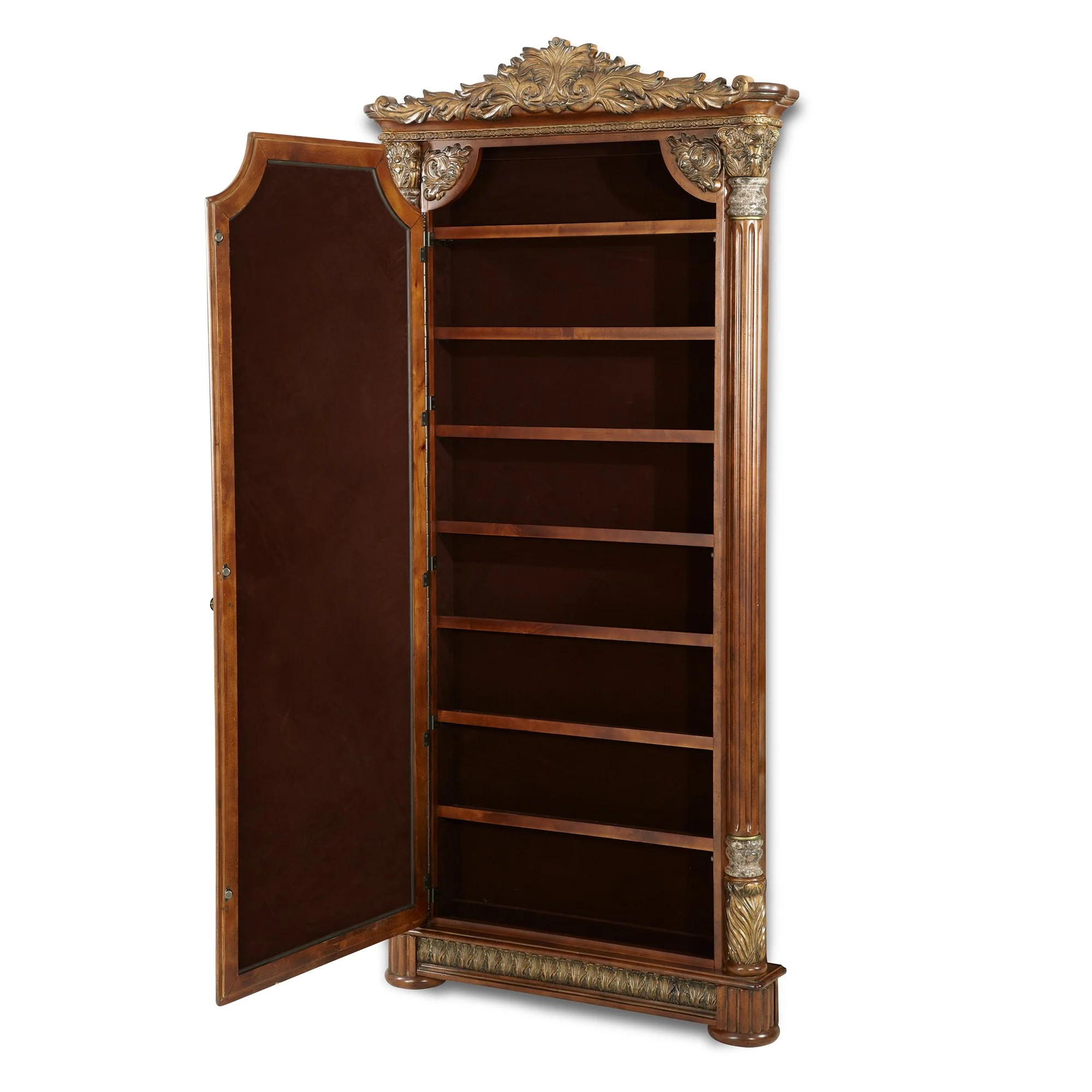 Villa Valencia Floor Accent Mirror - Classic Chestnut