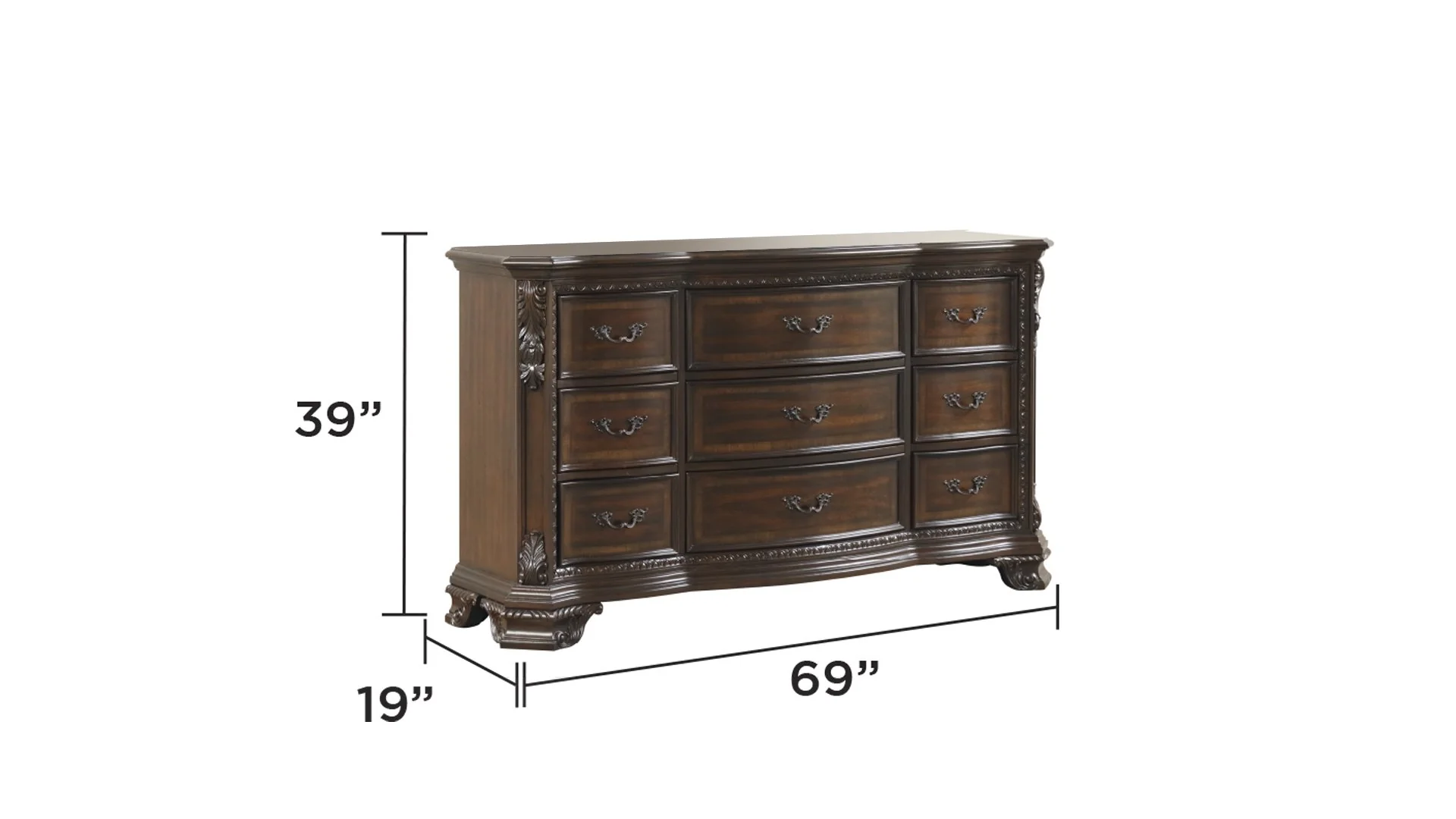Vintage Dresser Walnut - Image 6
