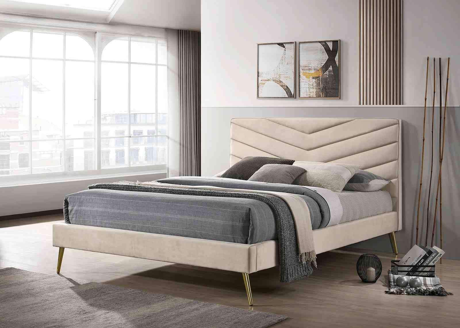 Vivar Twin Bed, Beige
