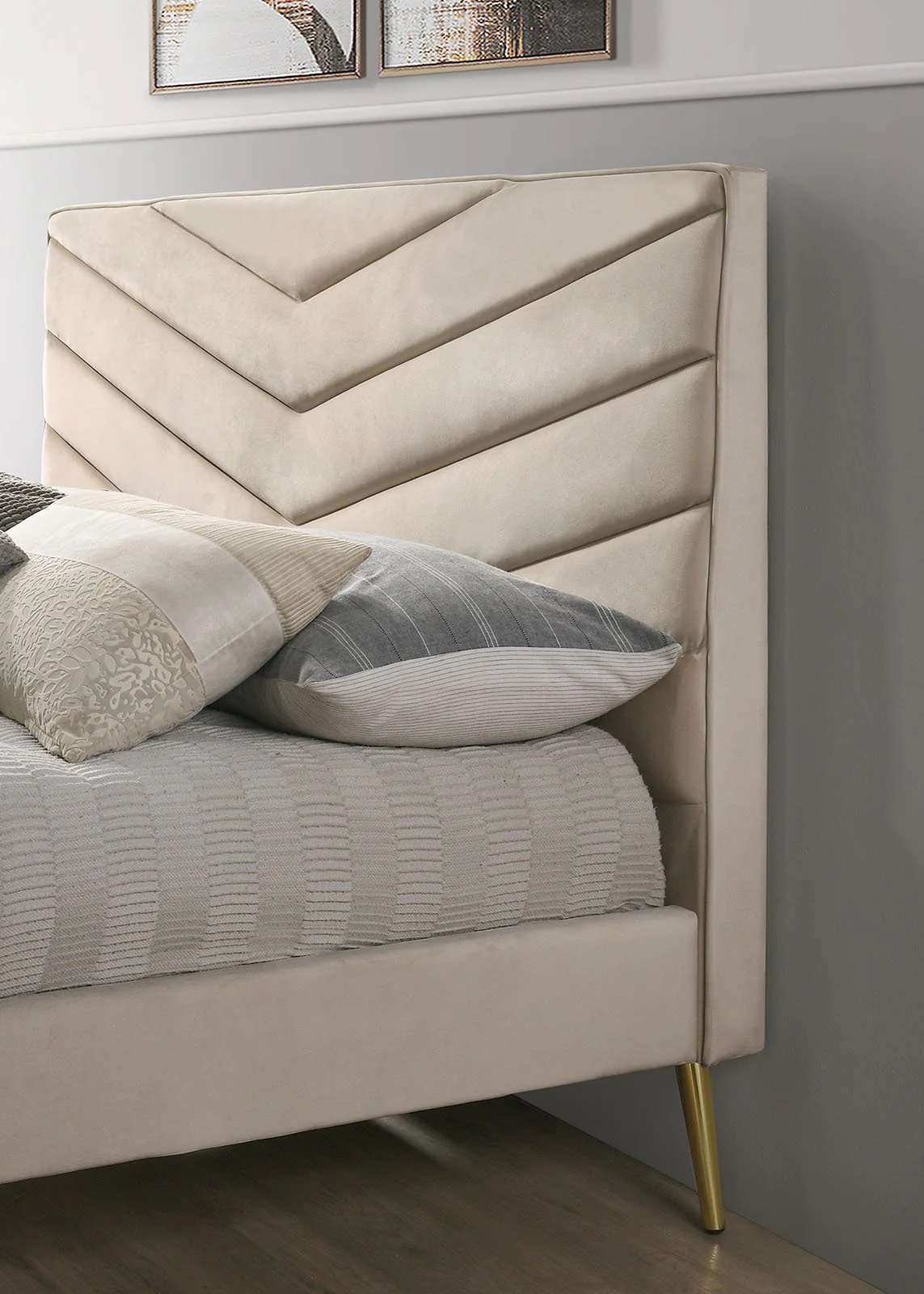 Vivar Twin Bed, Beige - Image 3