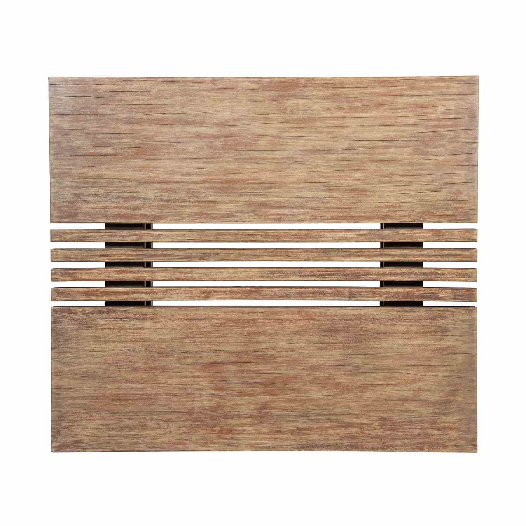 Vivid Outdoor Patio Coffee Table in Light Eucalyptus Wood - Image 4