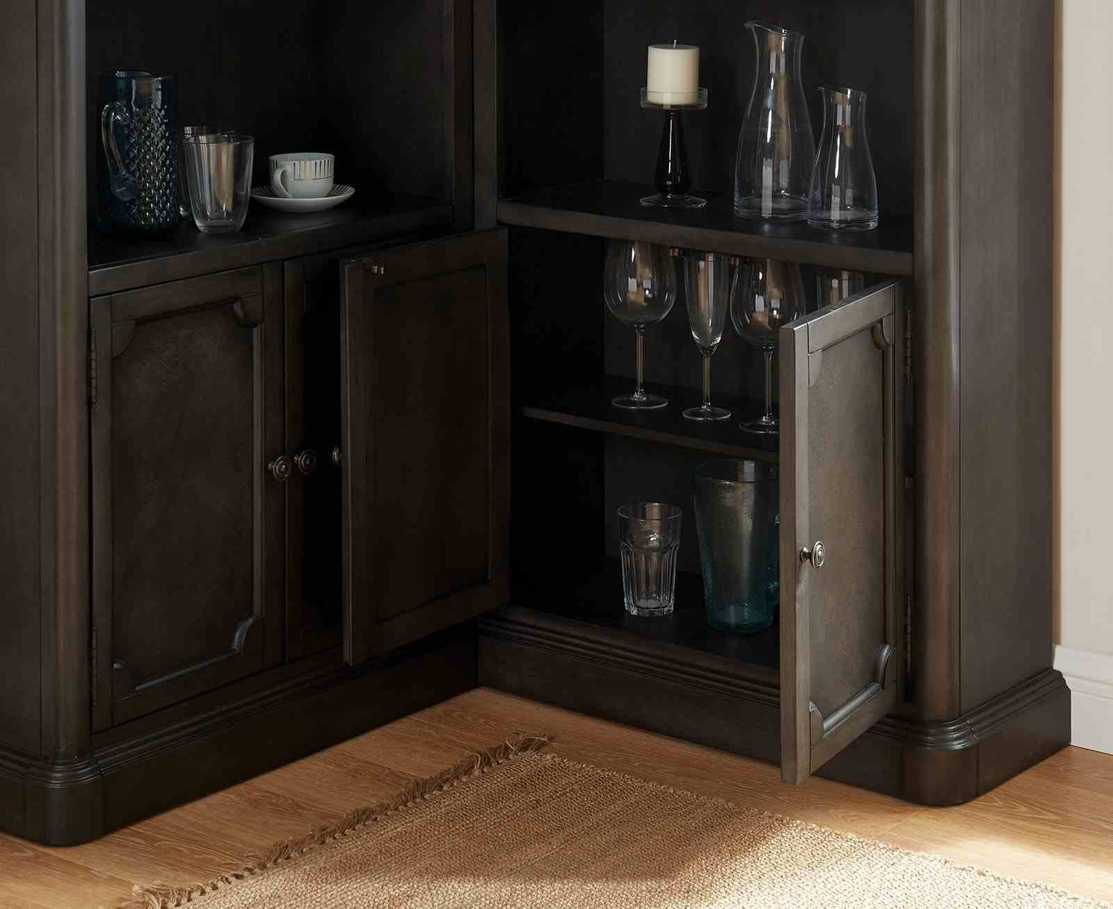 Voltaire Curio Cabinet, Gray - Image 3