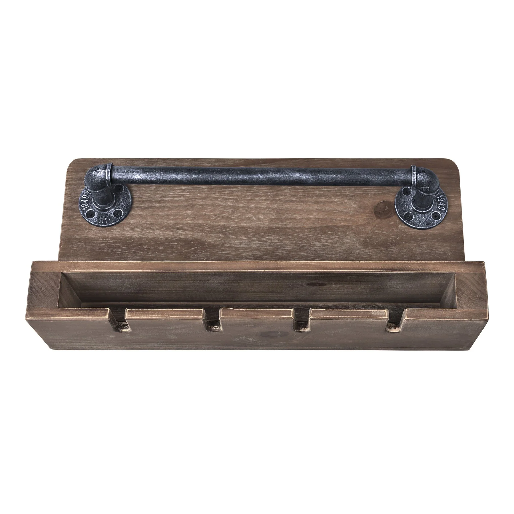 Vox Industrial Wine Rack in Industrial Gray and Pine Wood - Image 3