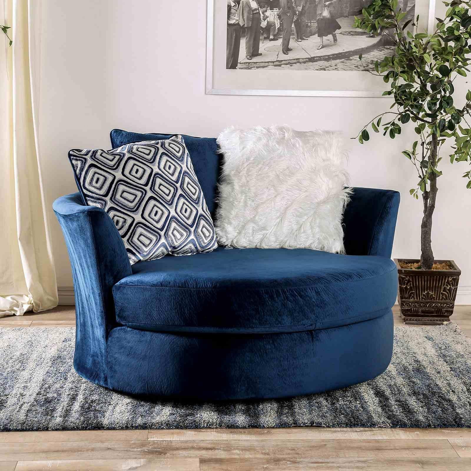 Waldport Swivel Chair, Navy