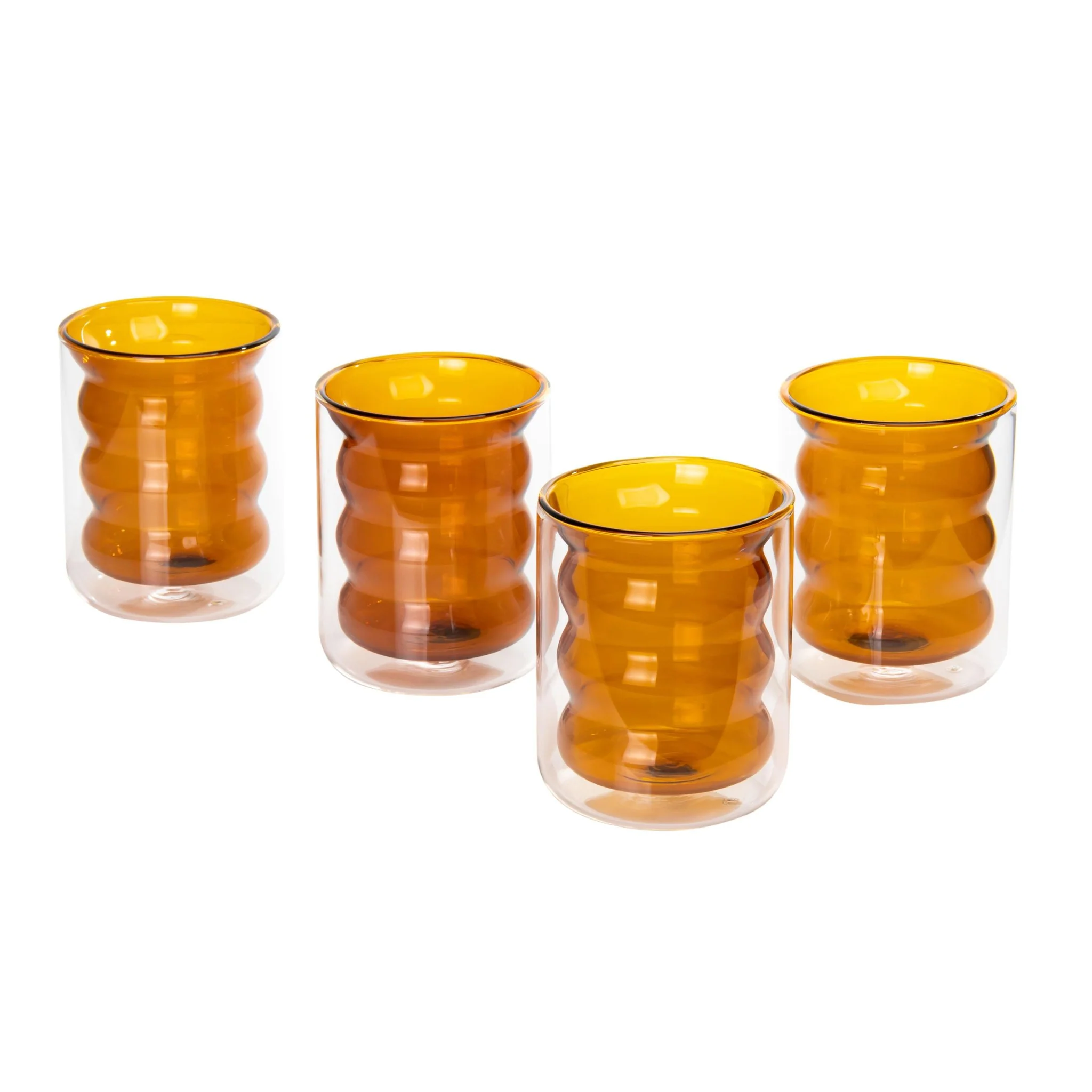 Waves Amber Water Glass - Set of 4 - Image 3
