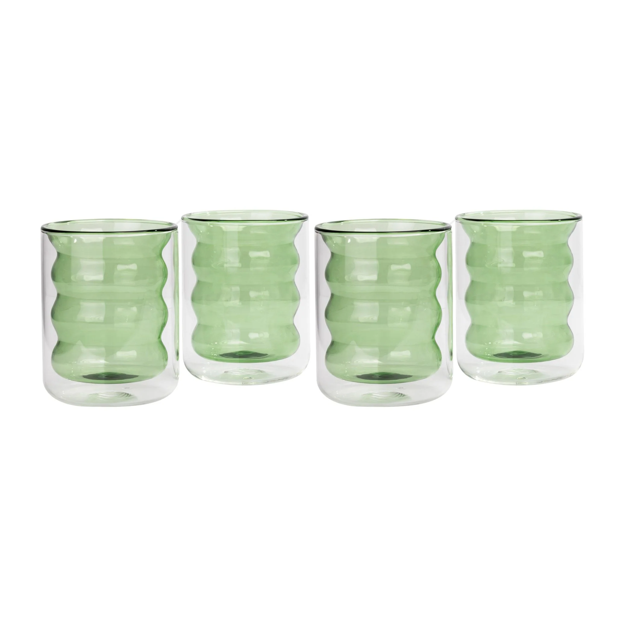 Waves Green Water Glass - Set of 4 - Image 4