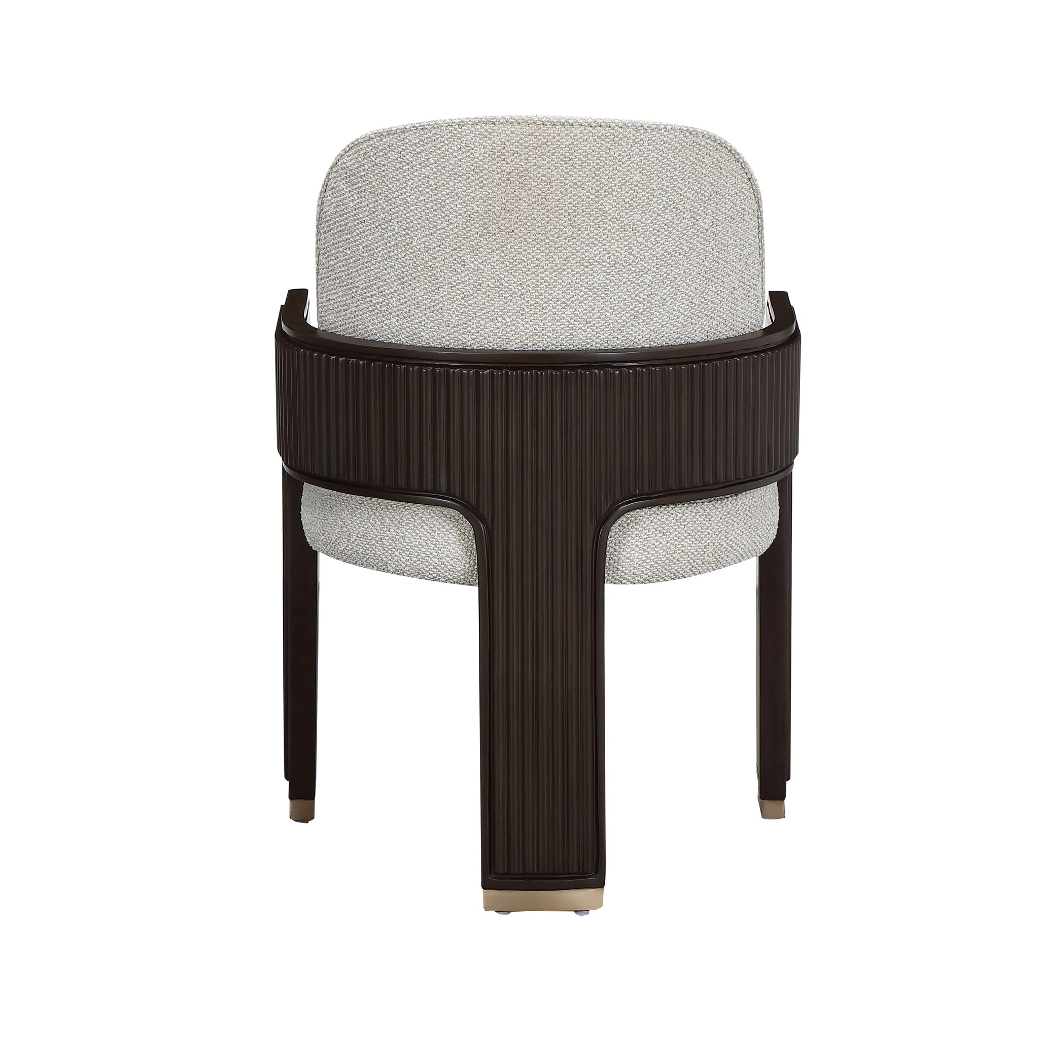 West Kensington Dining Arm Chair - Buff/Medium Espresso - Image 4