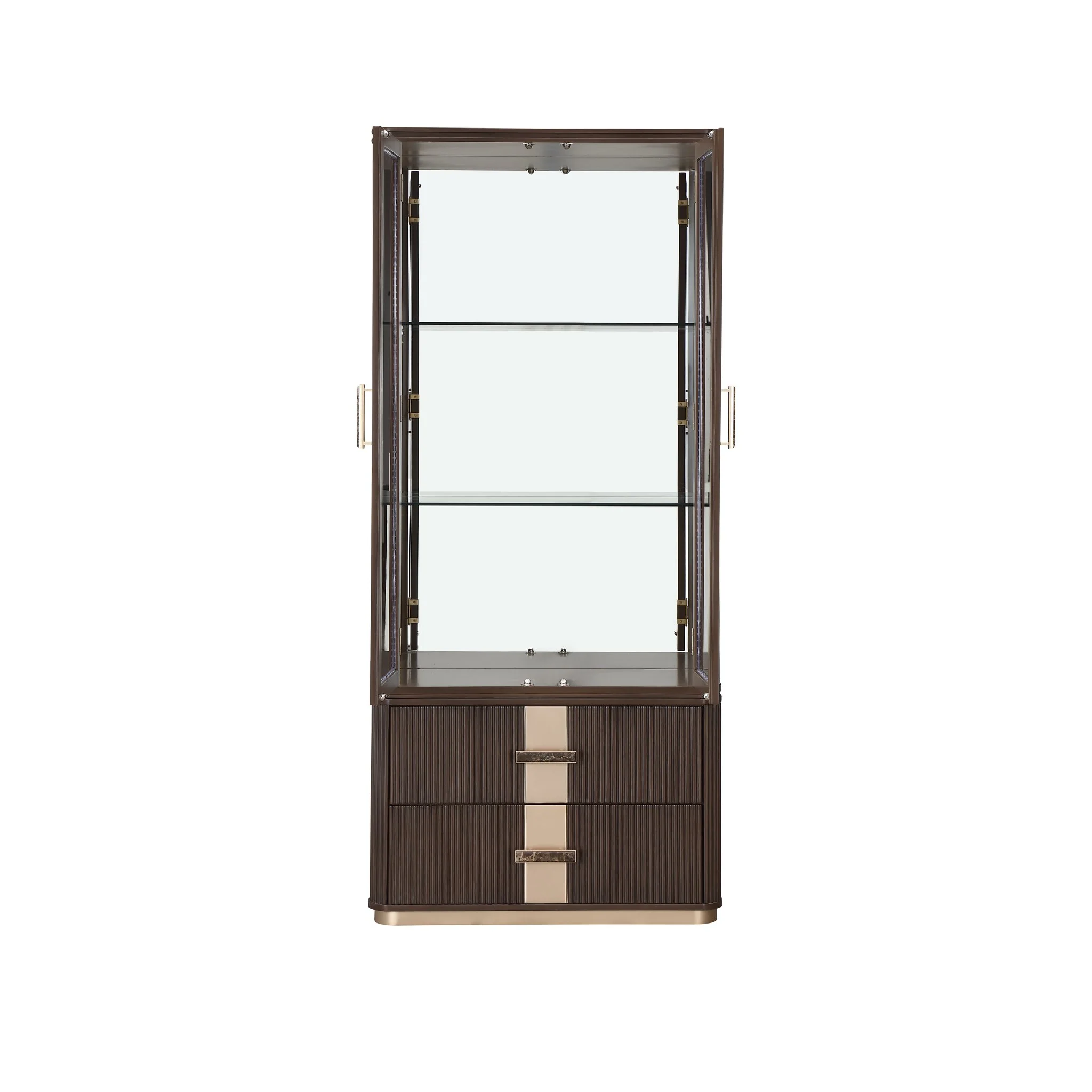 West Kensington Display Cabinet - Medium Espresso - Image 6