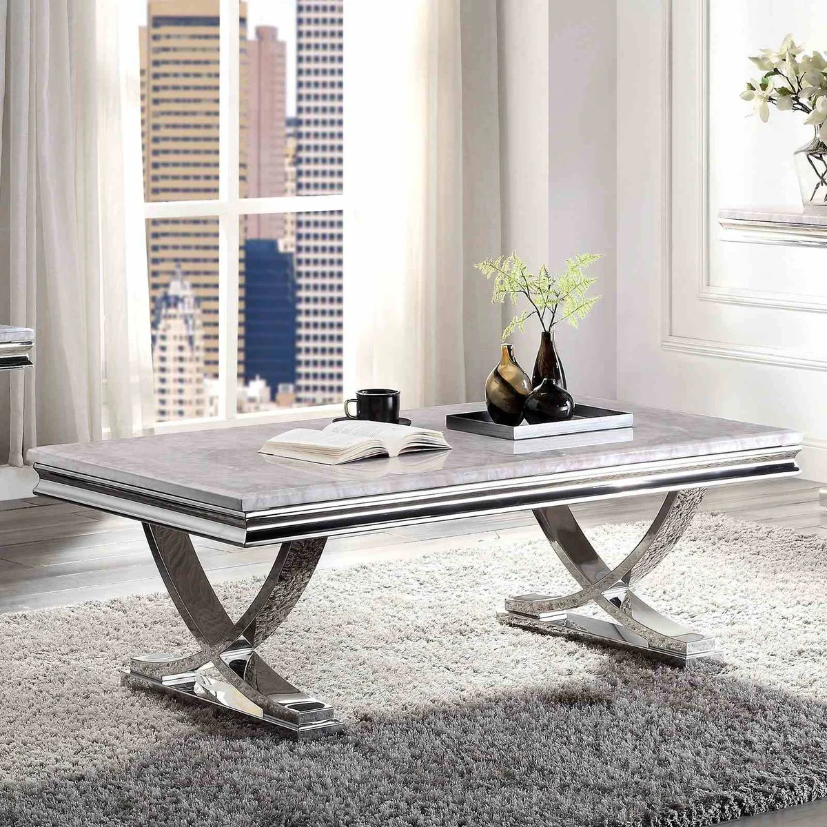 Wettingen Coffee Table, Chrome