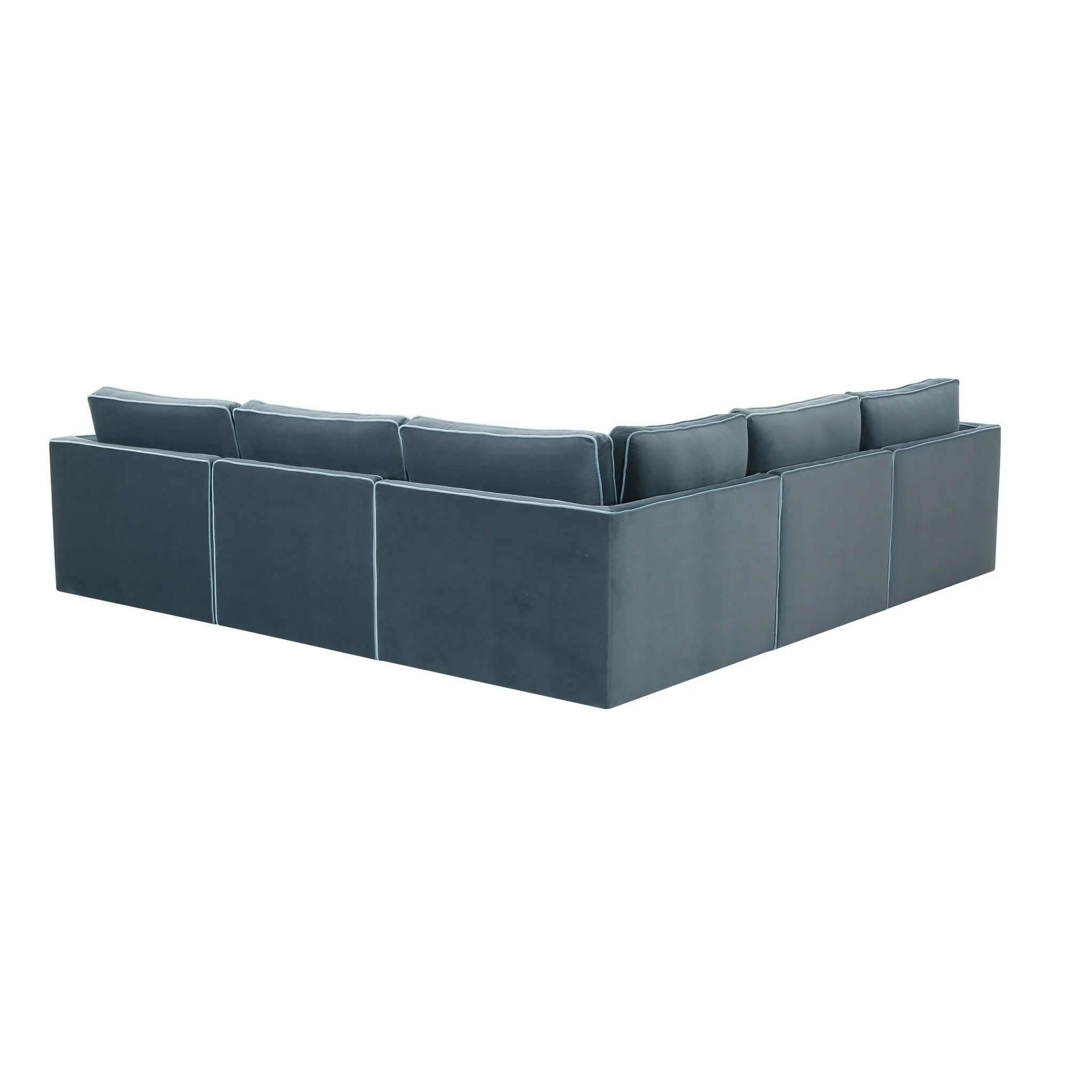 Willow Misty Blue Modular L Sectional - Image 4