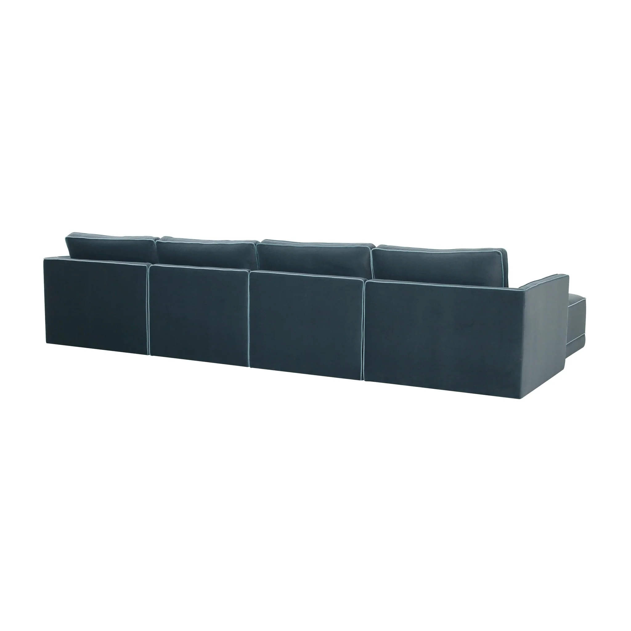 Willow Misty Blue Modular U Sectional - Image 4