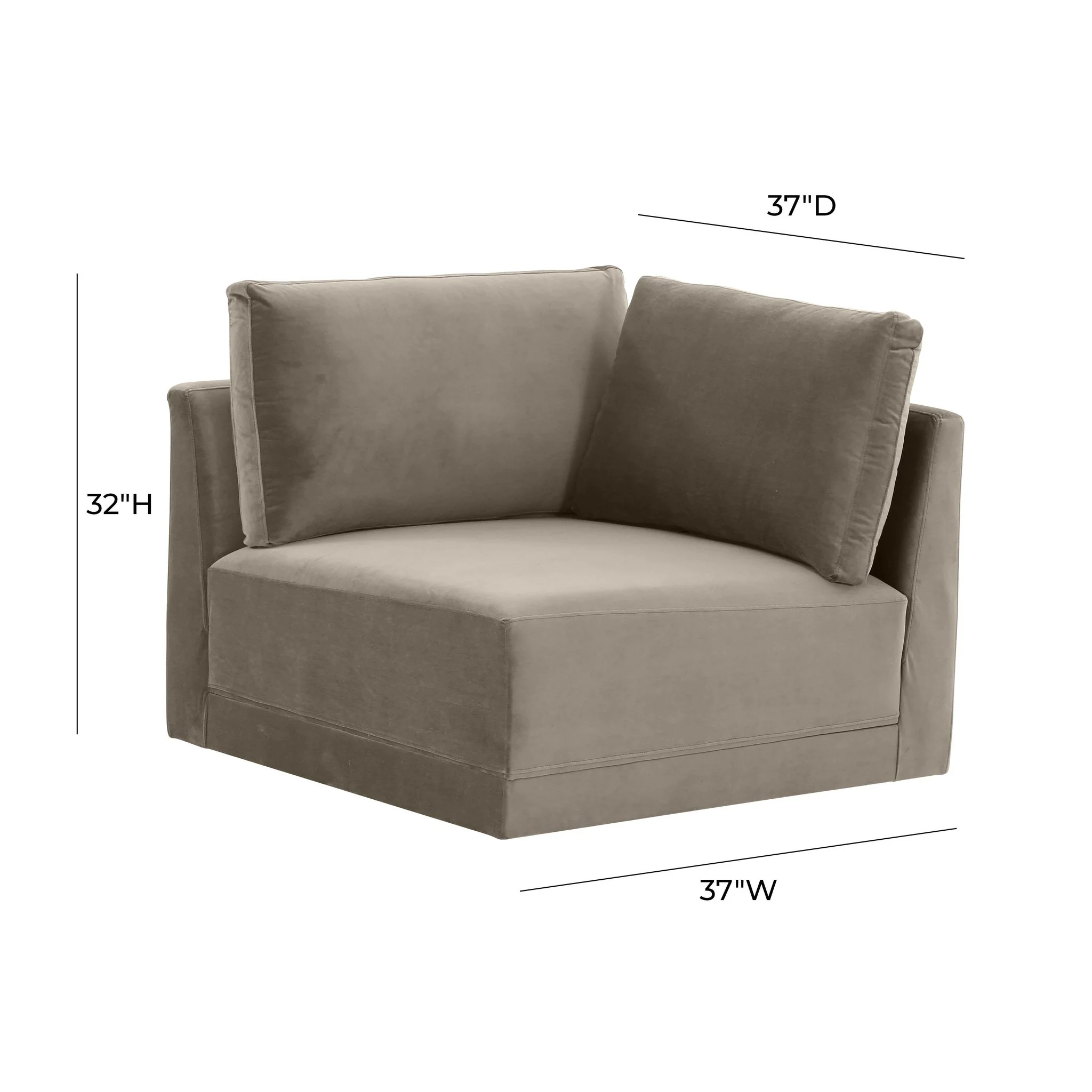Willow Taupe Corner Chair - Image 7