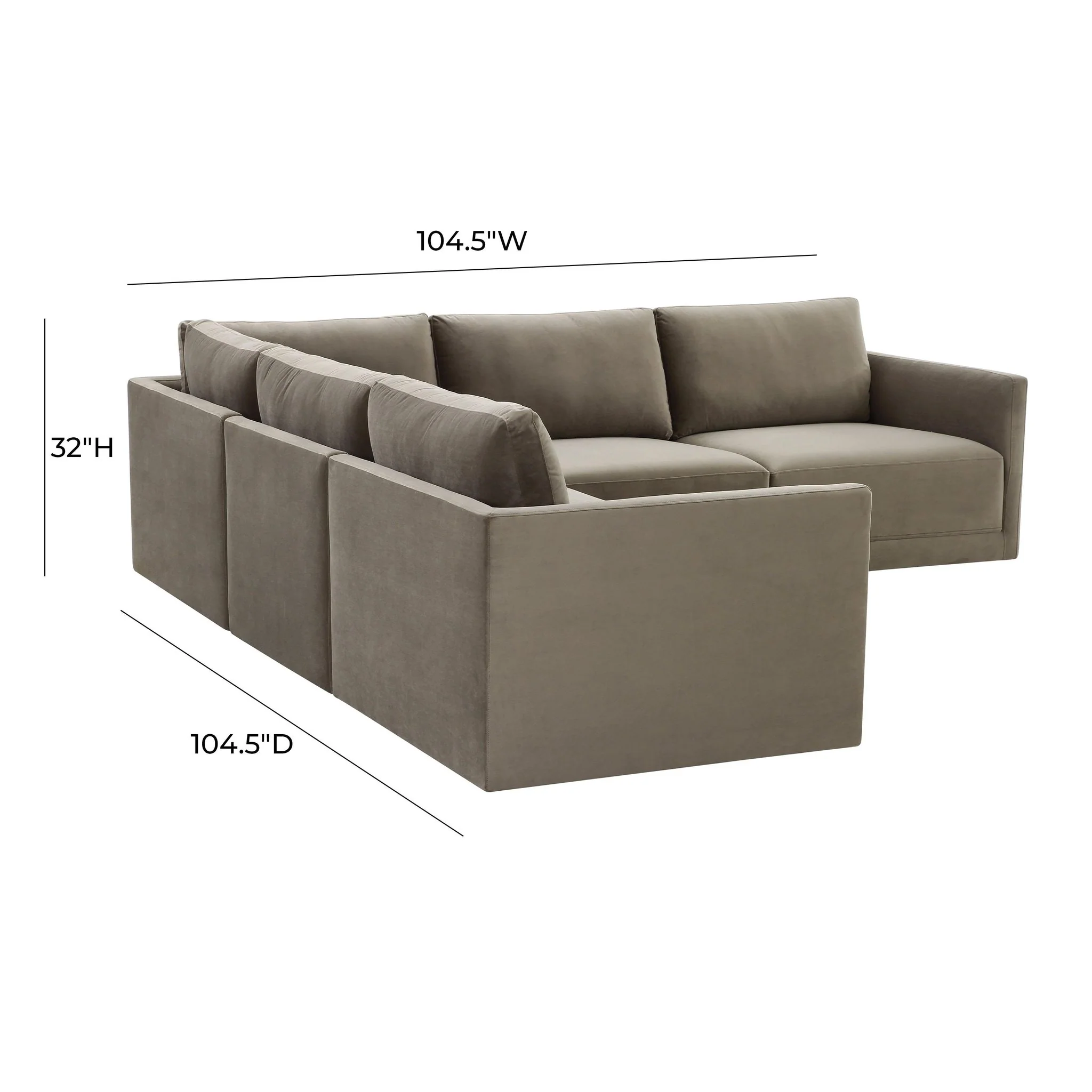 Willow Taupe Modular L Sectional - Image 6