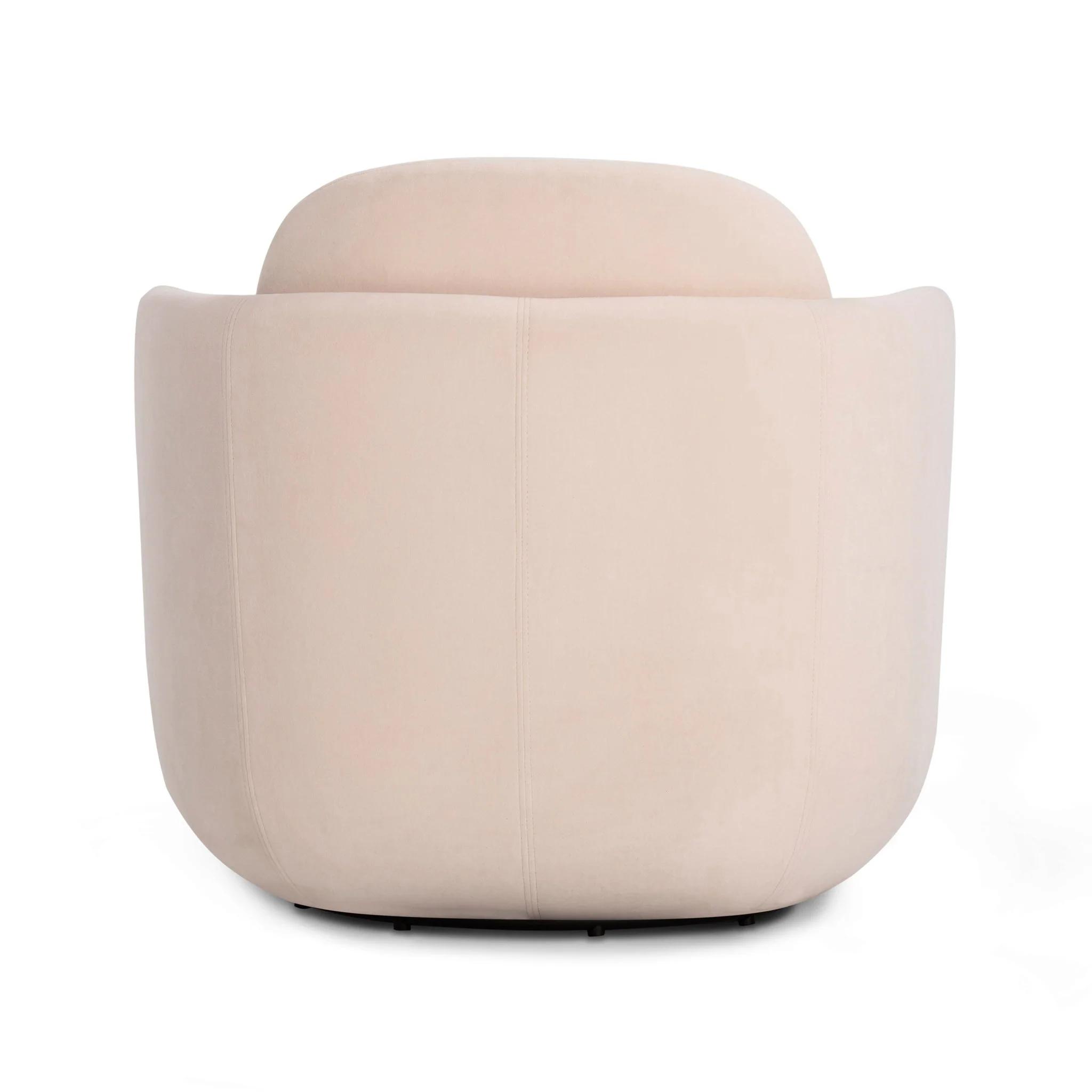Wolfie Light Blush Velvet Swivel Chair - Image 5