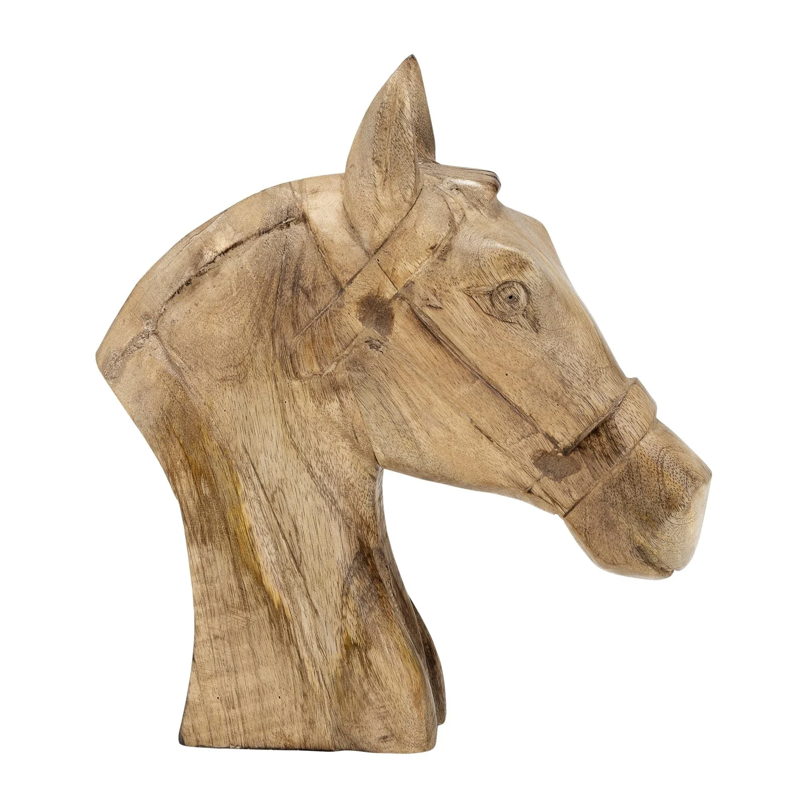 Wood, 10"h Horse Head Deco, Brown - Image 2