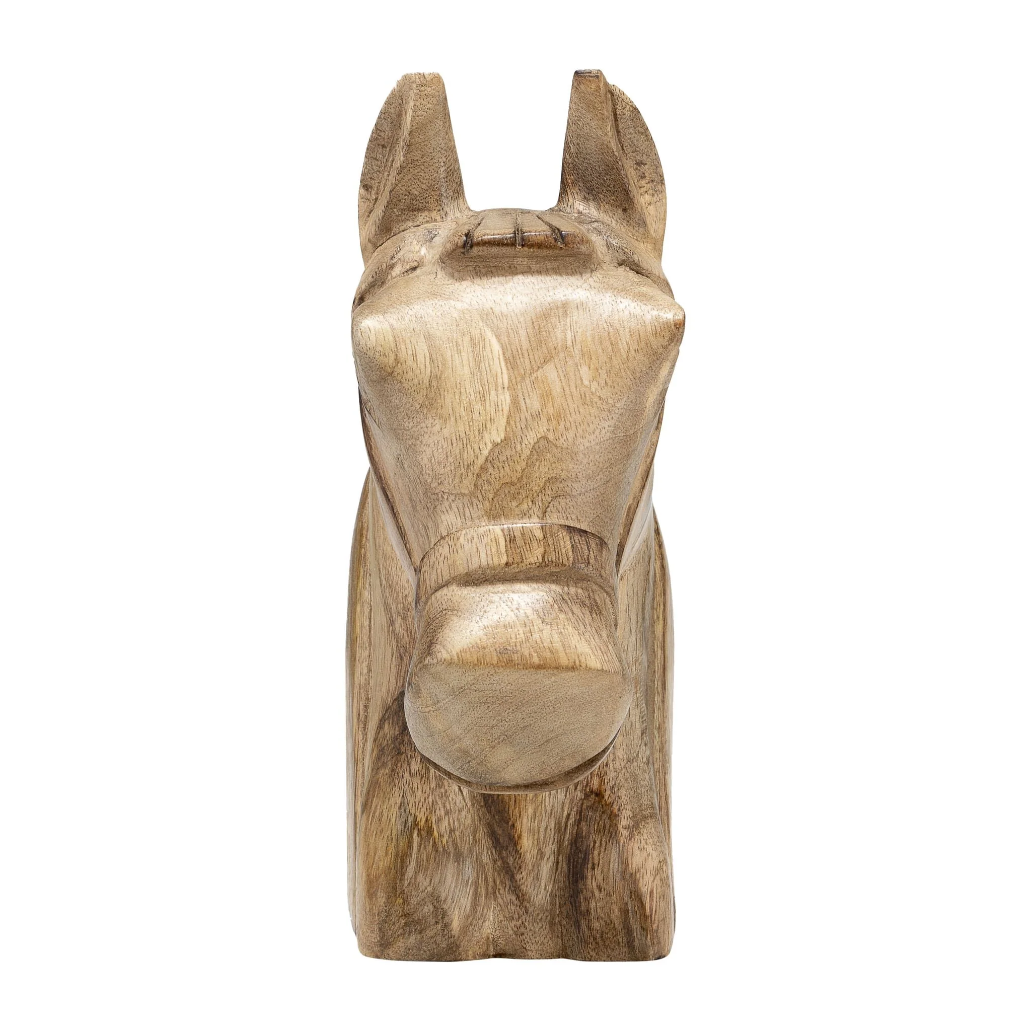 Wood, 10"h Horse Head Deco, Brown - Image 4