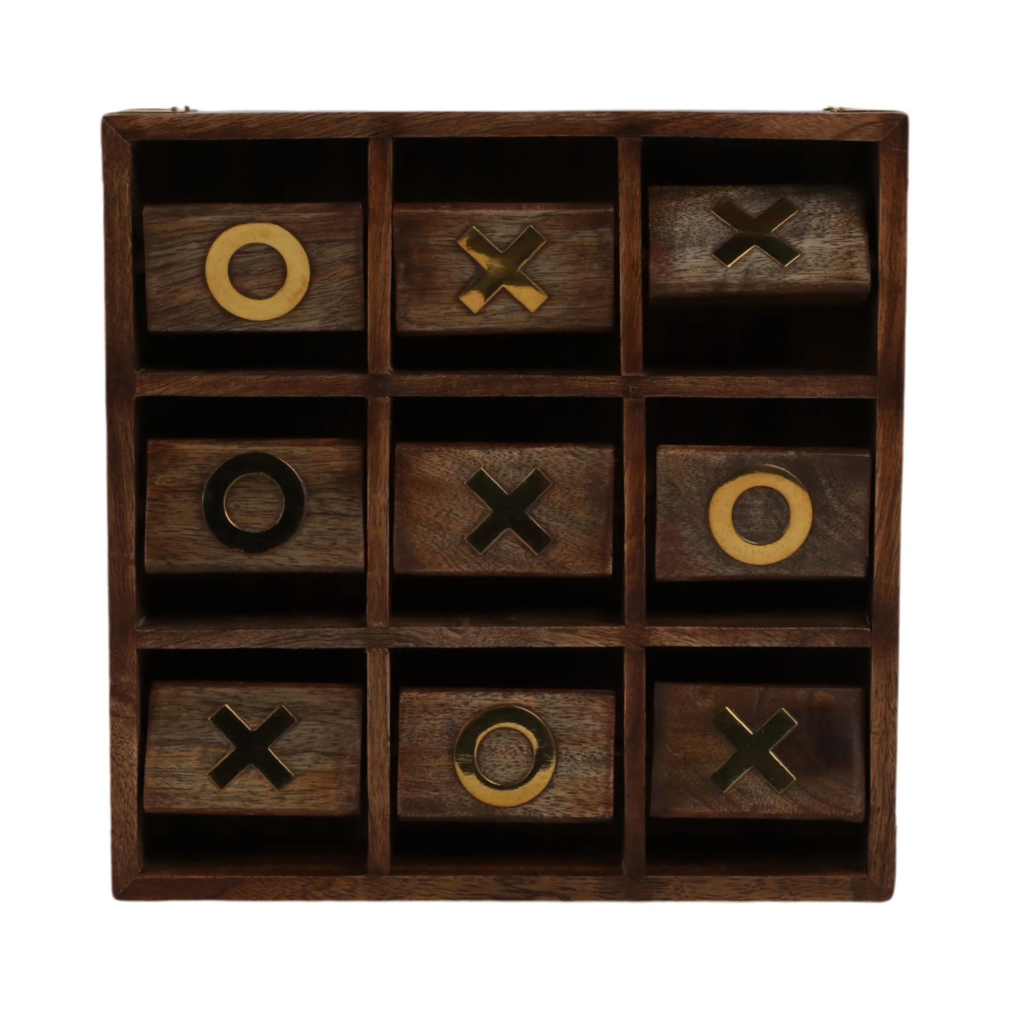 Wood, 10x10 Revolving Tic Tac Toe, Brown - Image 6
