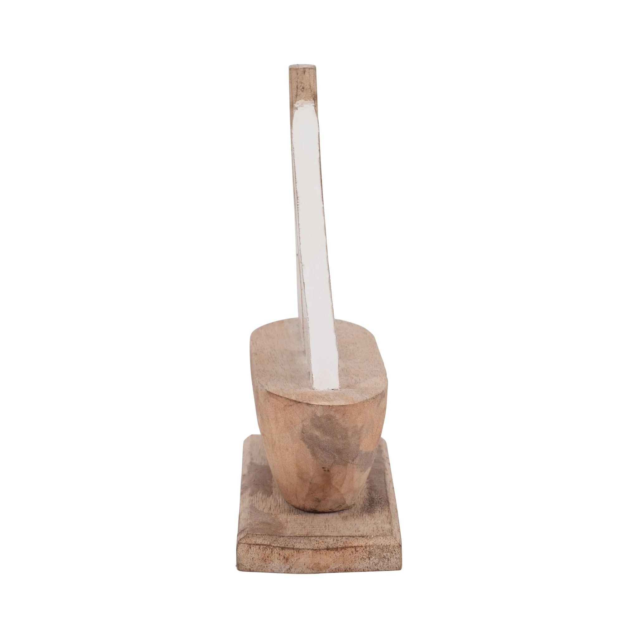 Wood, 11" Sailboat, Natural/white - Image 3