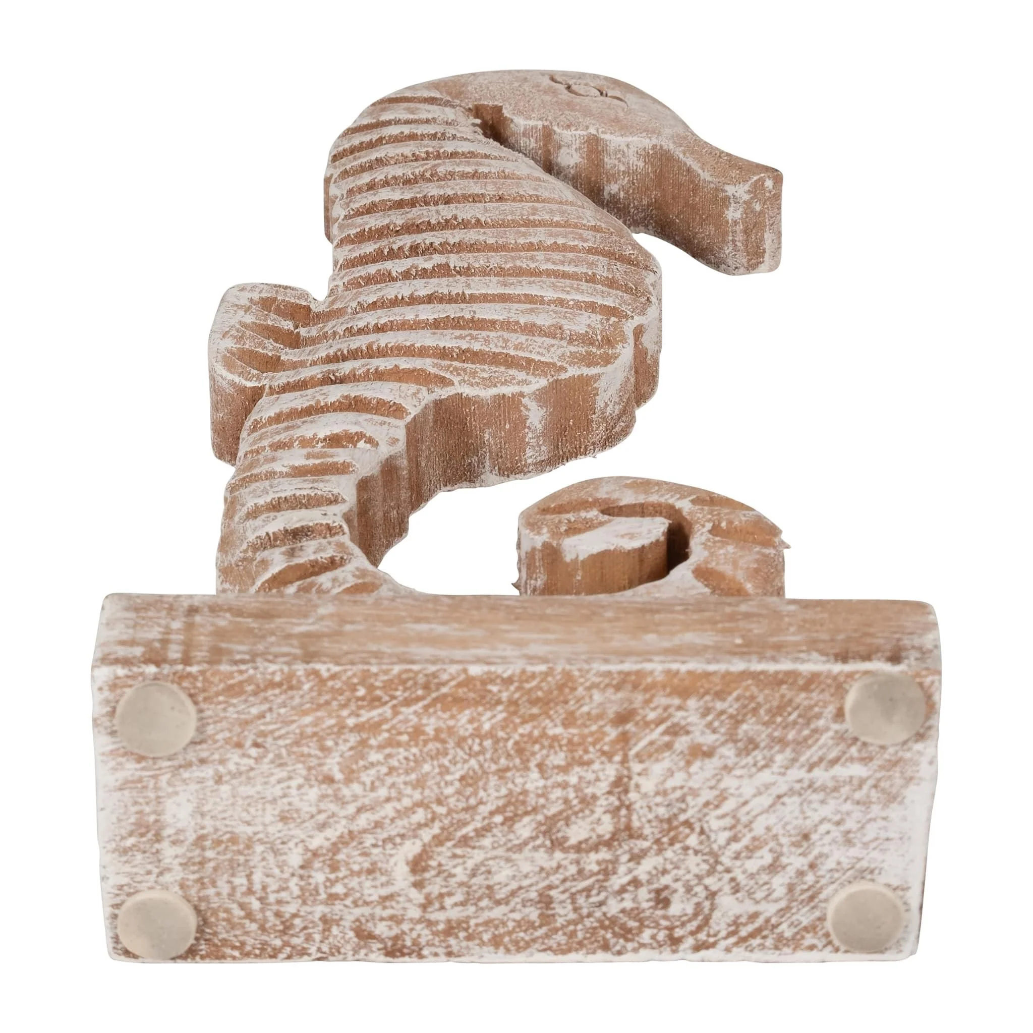 Wood, 13"h Seahorse, Rustic White - Image 7