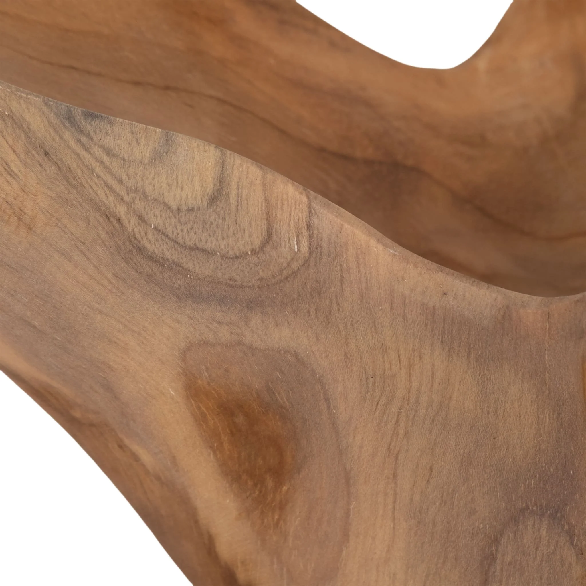 Wood, 14" Teak Bowl, Natural - Image 4