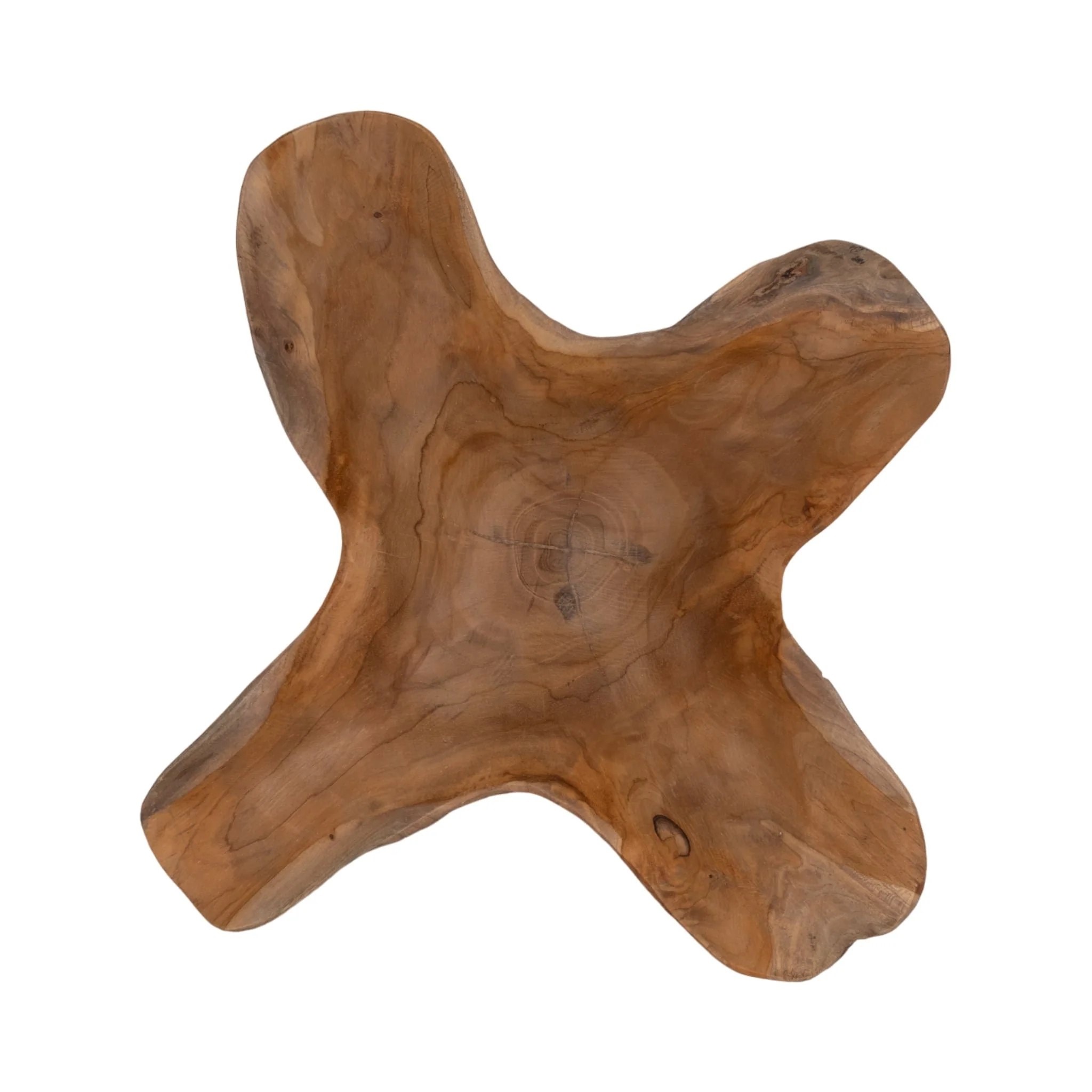 Wood, 14" Teak Bowl, Natural - Image 5