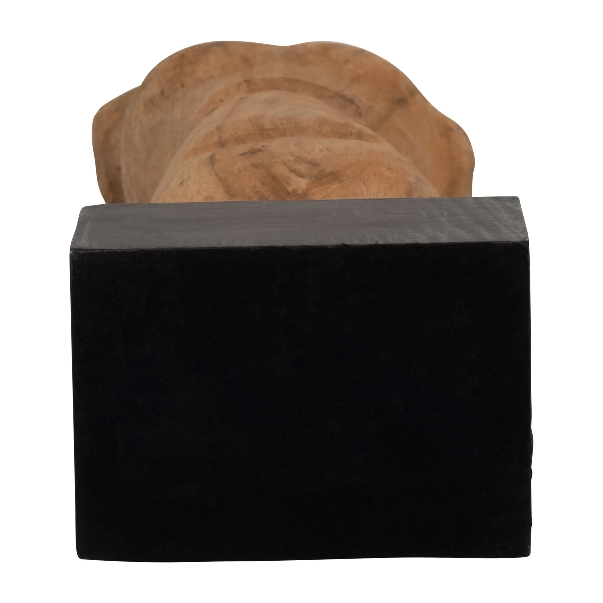 Wood, 15" Male Bust, Brown - Image 7