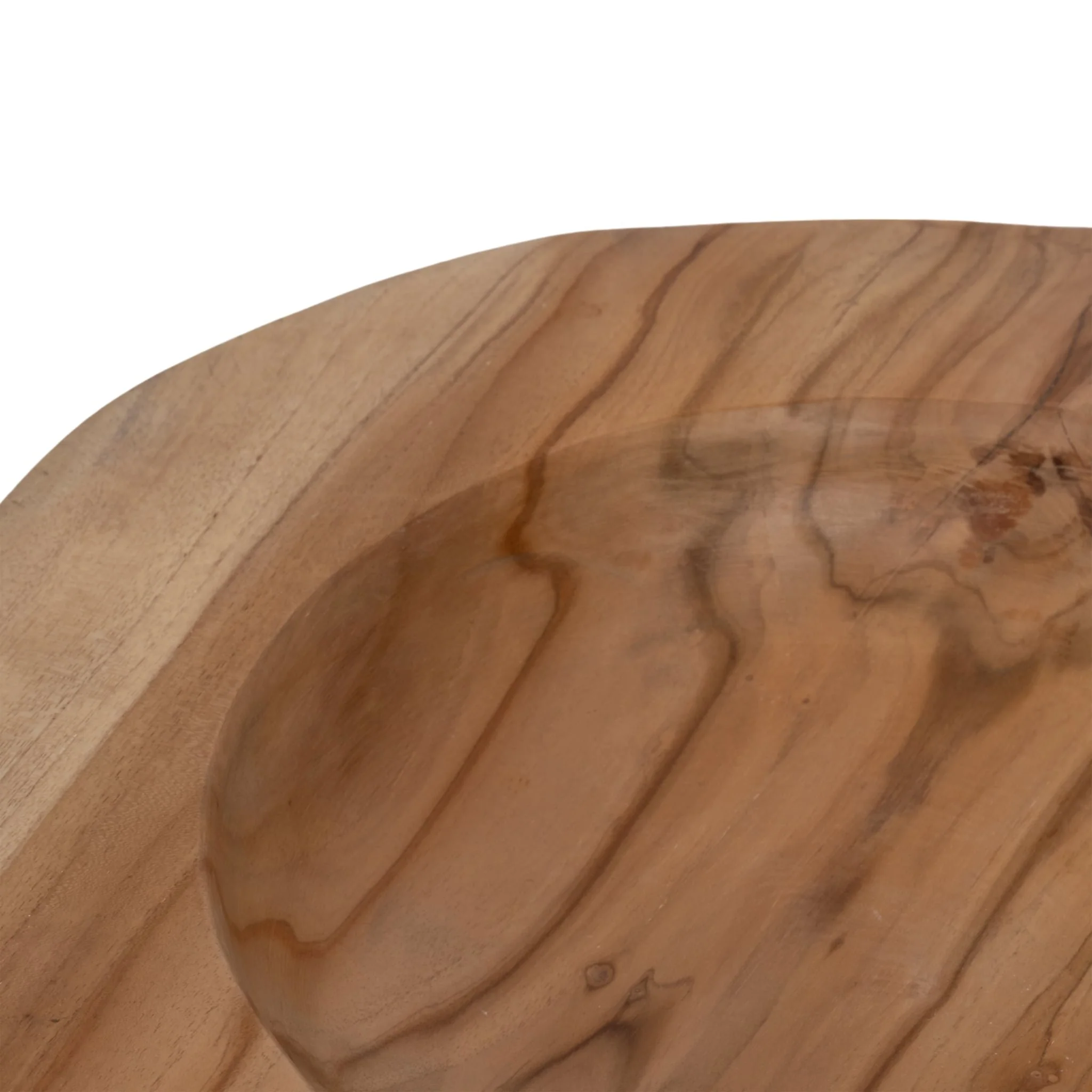 Wood, 16" Teak Organic Bowl, Natural - Image 5