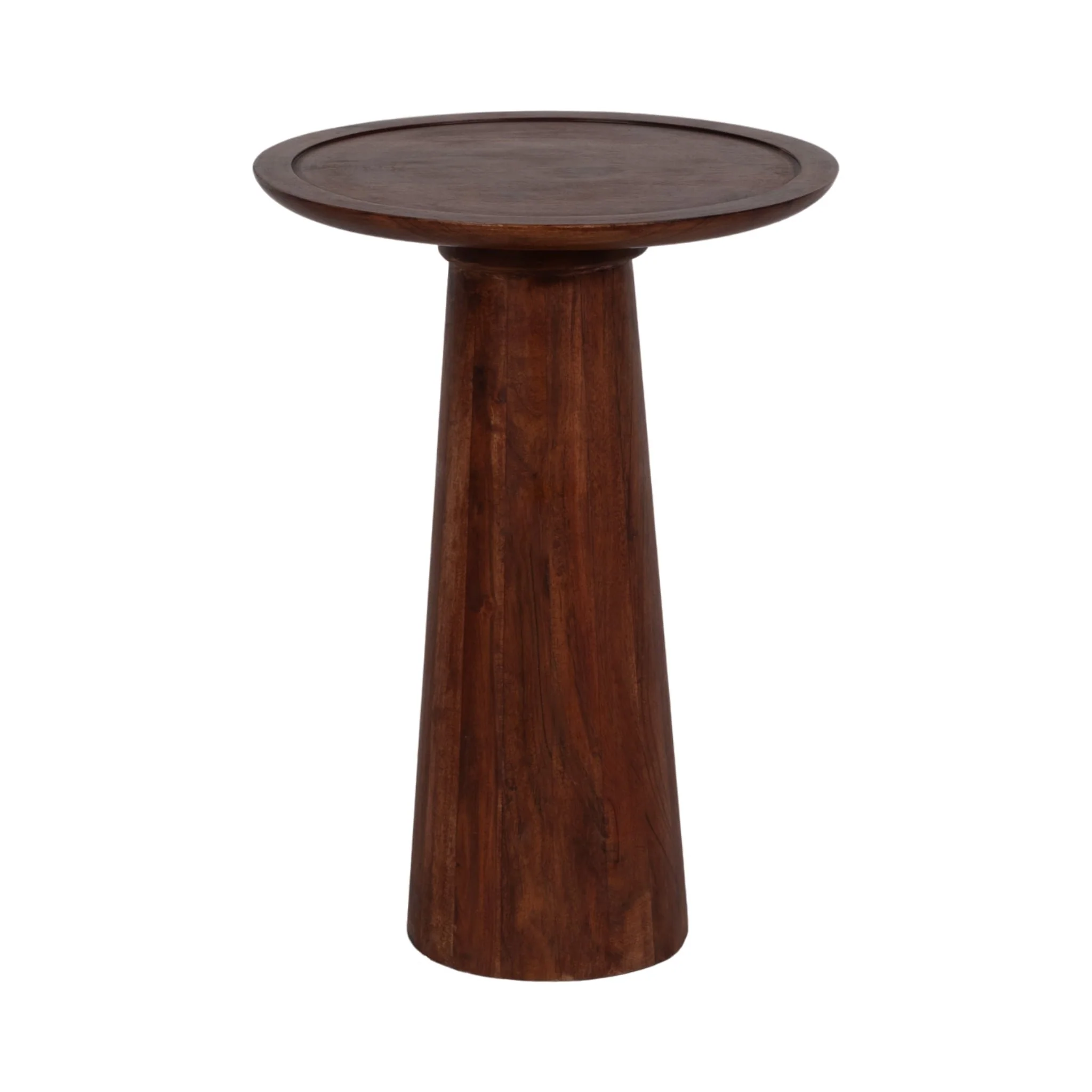 Wood,16"dx23"h Pillar Shaped Side Tble,lt Brown Kd