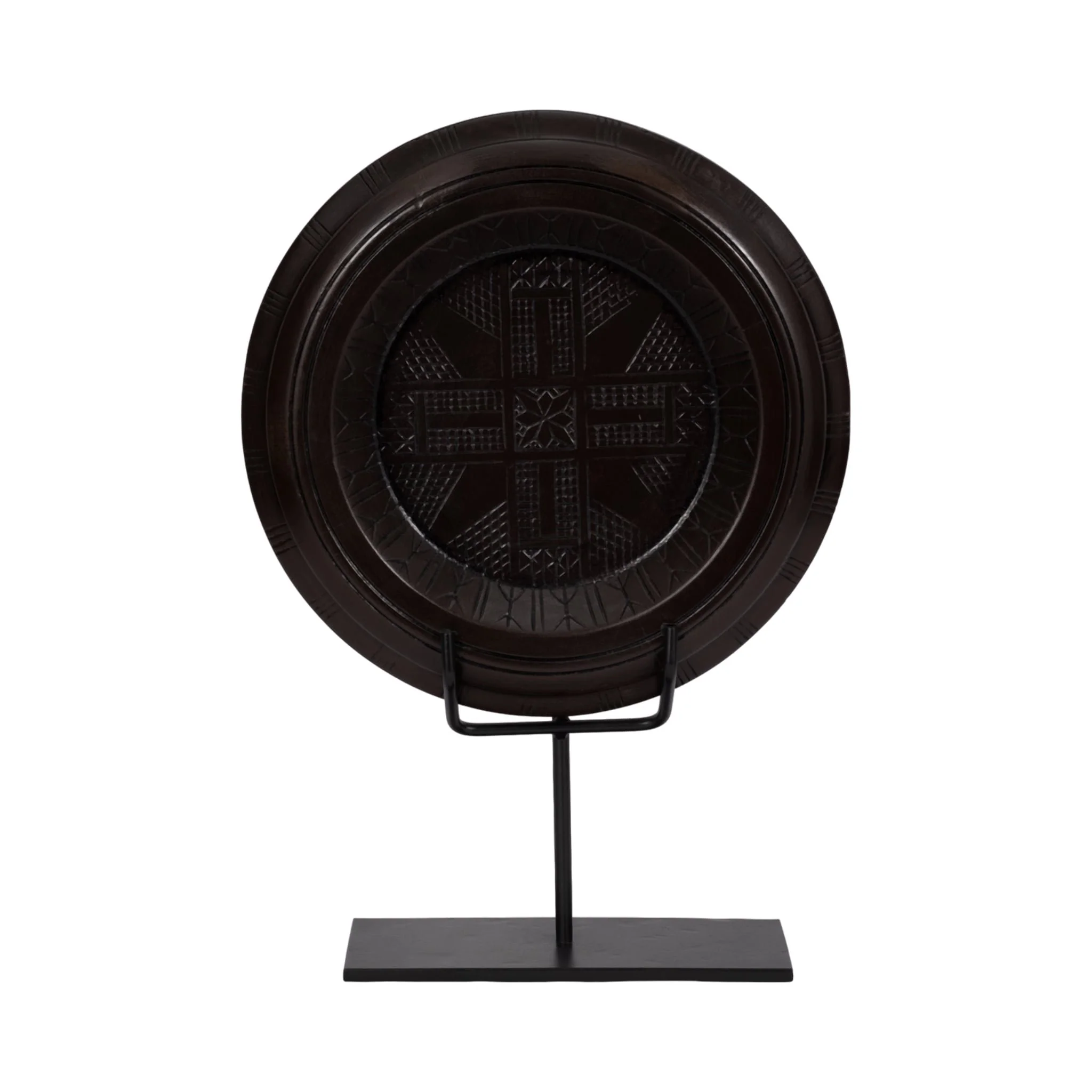 Wood, 21" Aztec Table Accent, Brown