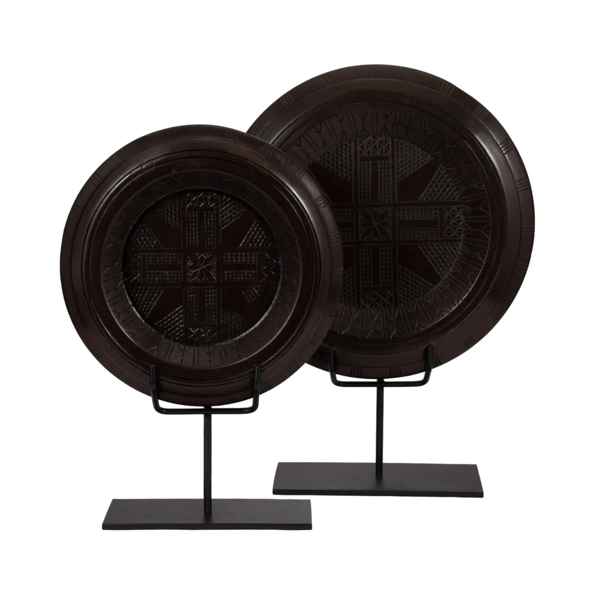 Wood, 24" Aztec Table Accent, Brown - Image 8