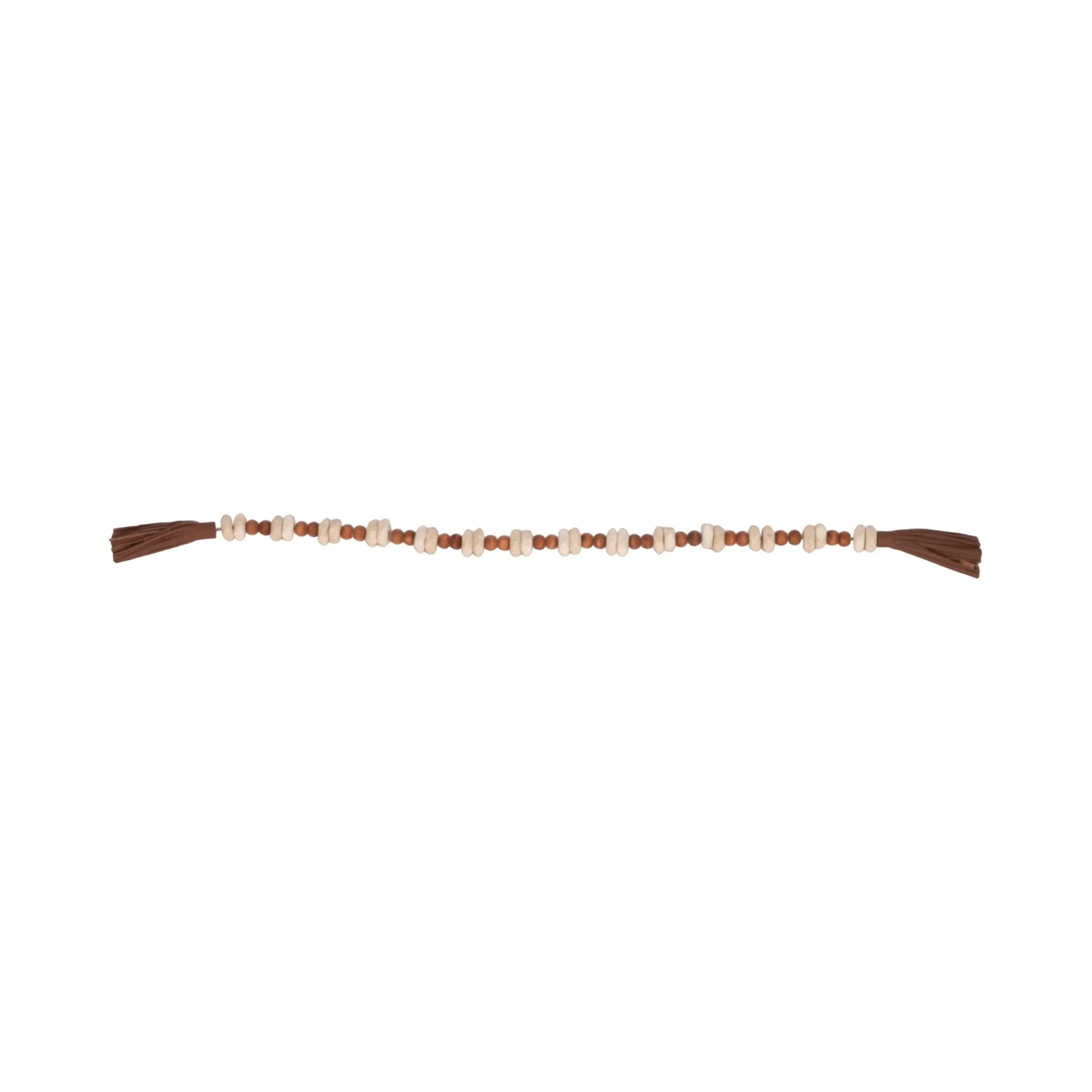 Wood, 26x.75 Travertine Beads Faux Leather, Multi - Image 6