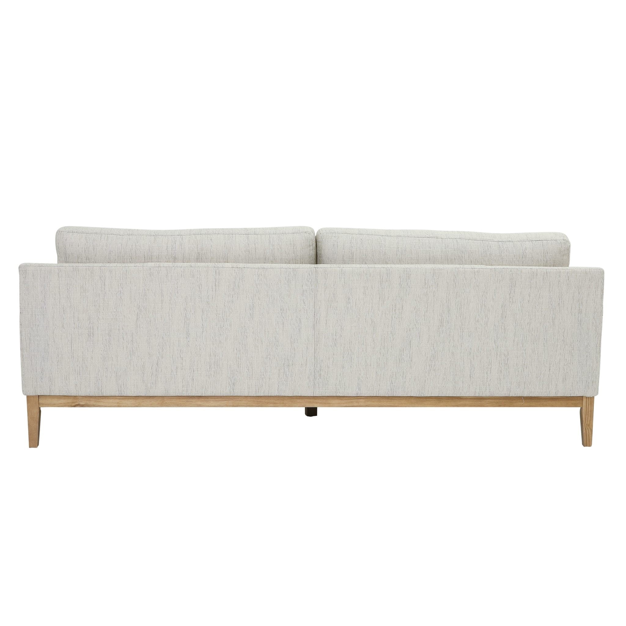 Wood, 3-seater Bolstered Sofa, Beige Kd - Image 4