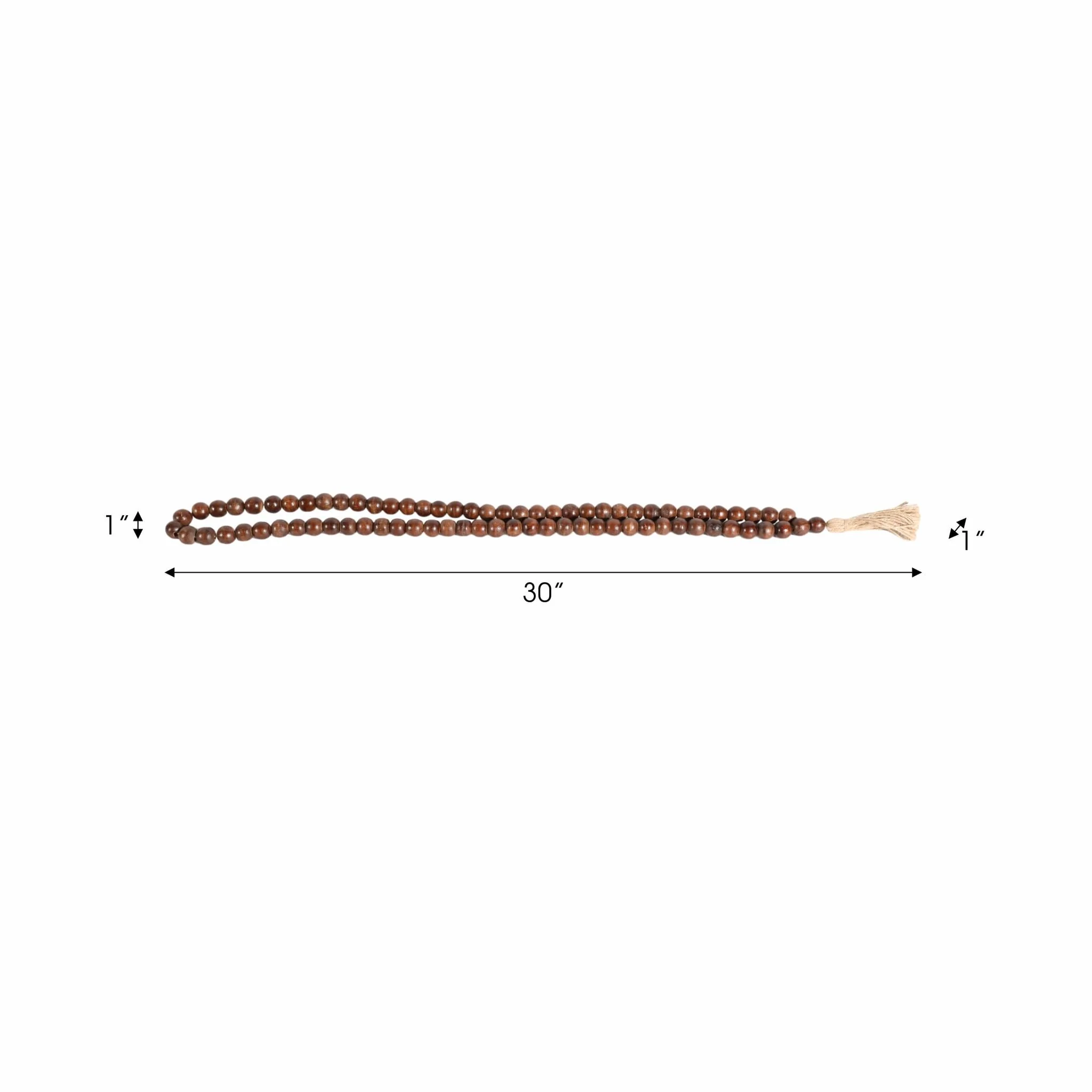 Wood, 30x.75 Double Bead Garland, Dark Brown - Image 7