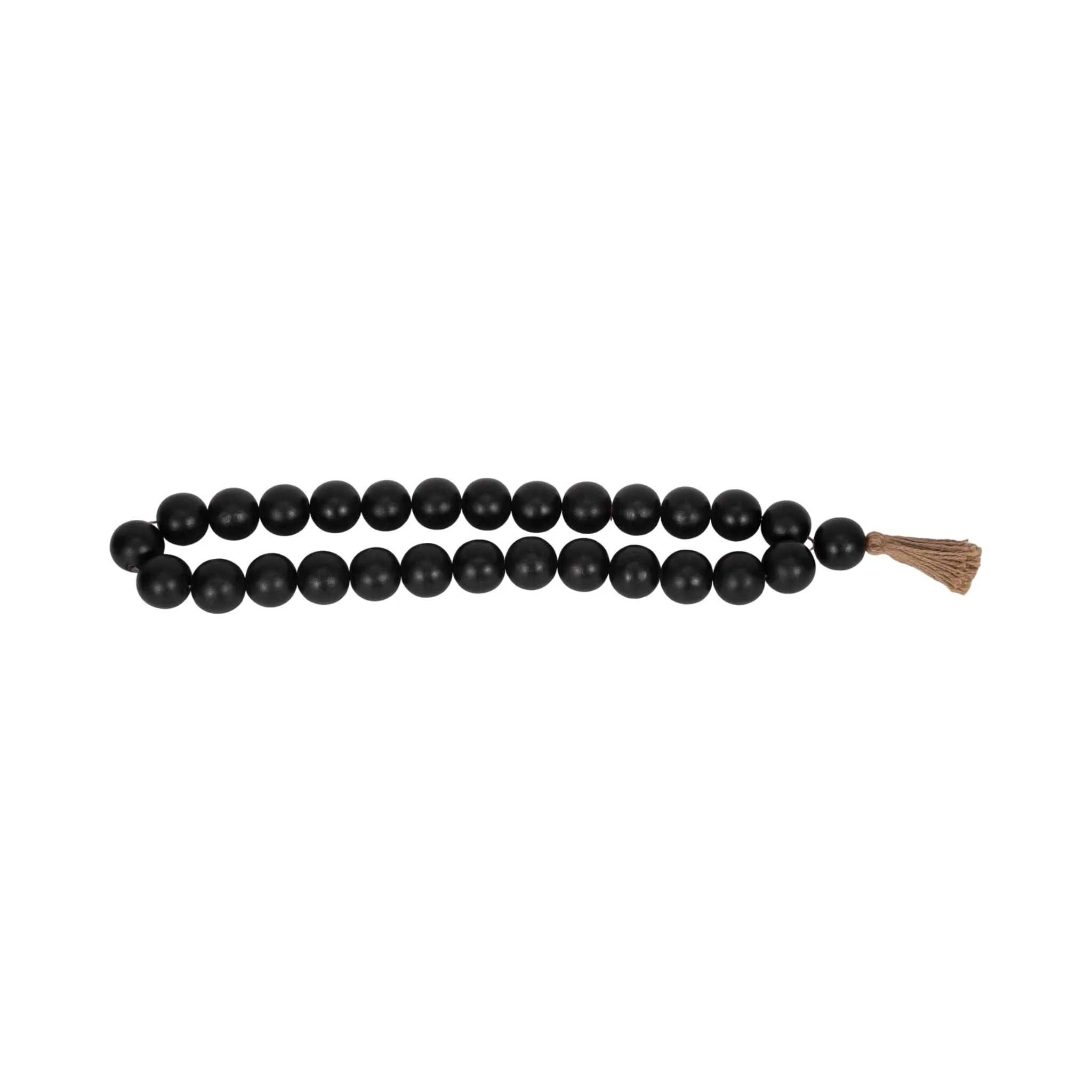 Wood, 32x2 Double Beaded Garland W/tassel,blk - Image 6