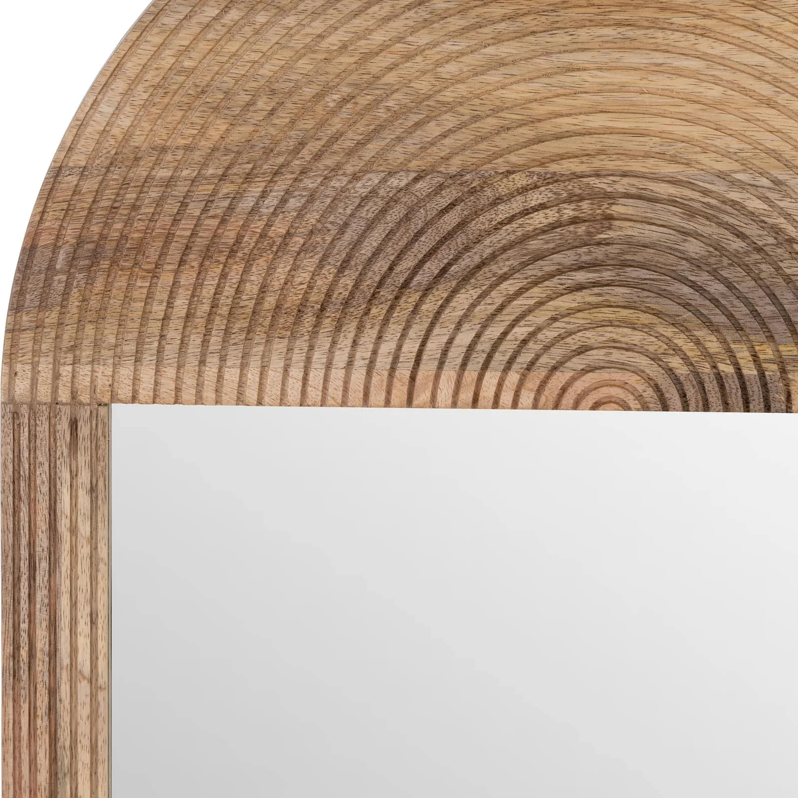 Wood, 34"lx18"w Oval Mirror, Brown - Image 4