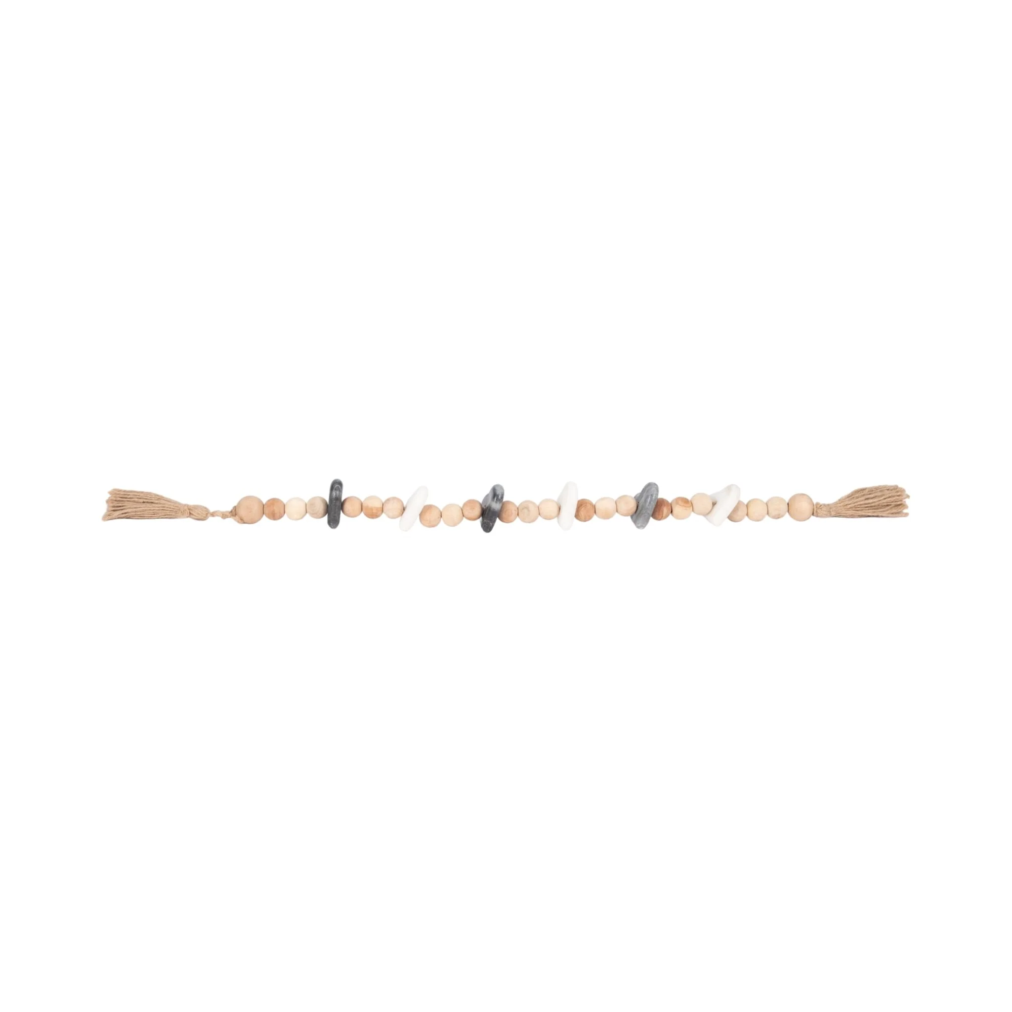 Wood, 36" Small Bead Garland W/ Marble Hearts, Mul - Image 6