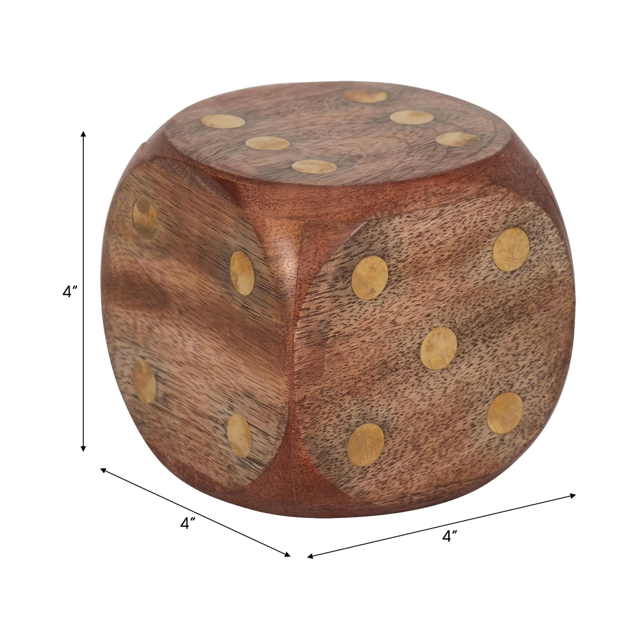 Wood, 4x4 Dice, Antique Brown - Image 6