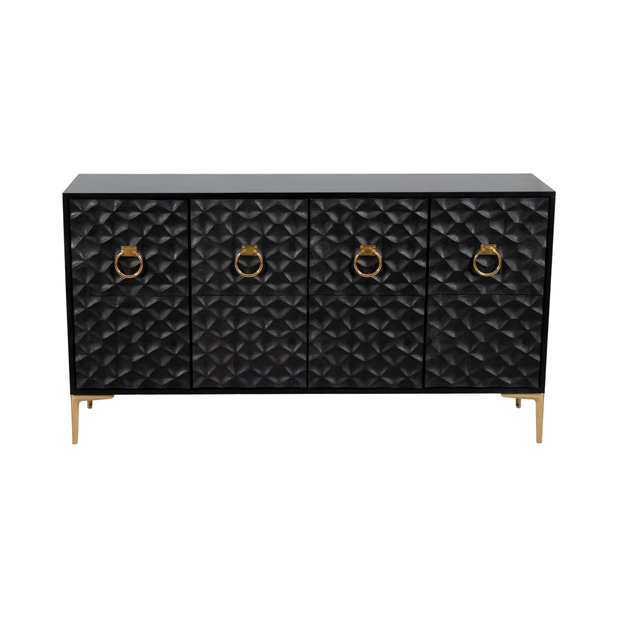 Wood, 65x35 Console Cabinet, Blk/gld, Kd