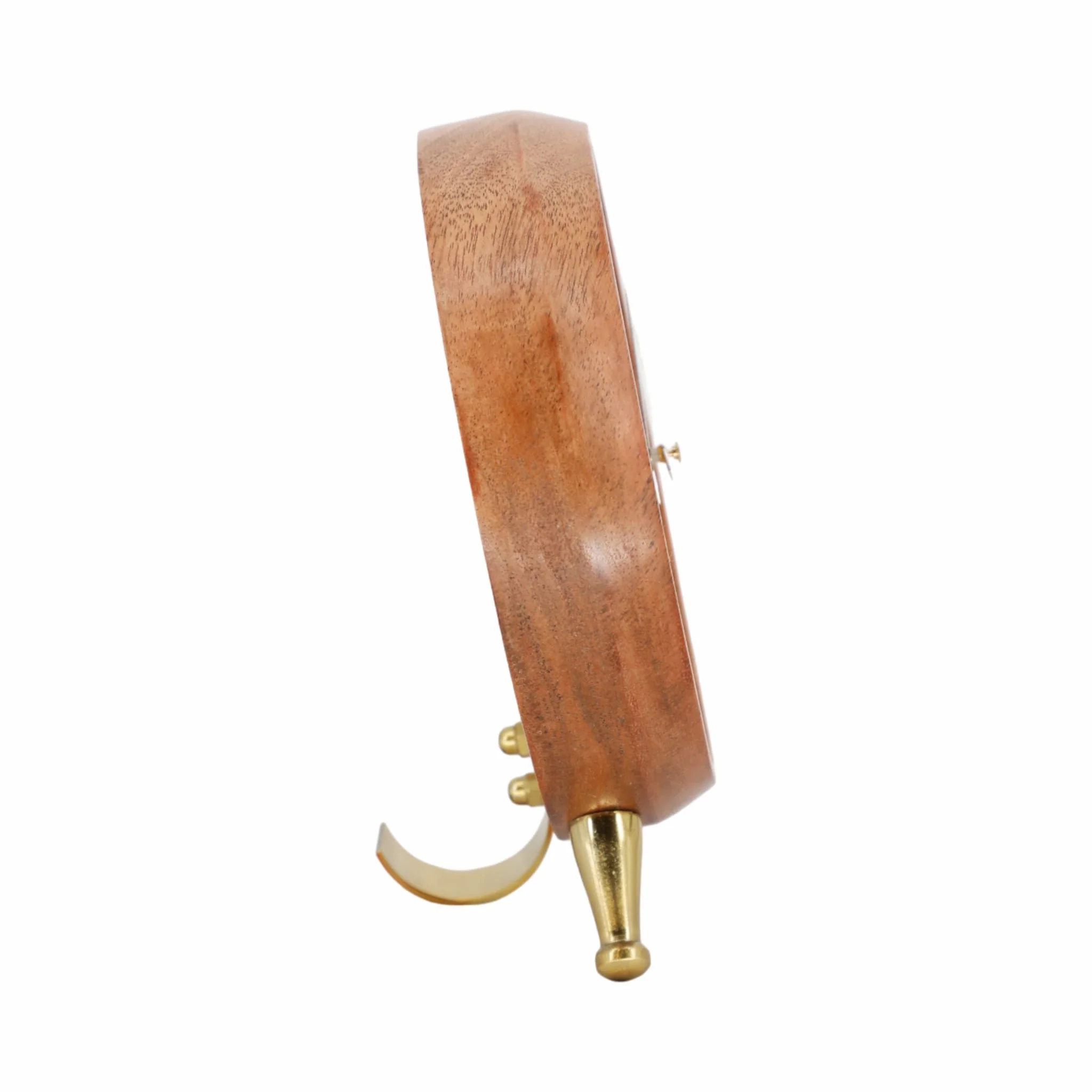 Wood 7'' Gold Table Clock, Brown - Image 3