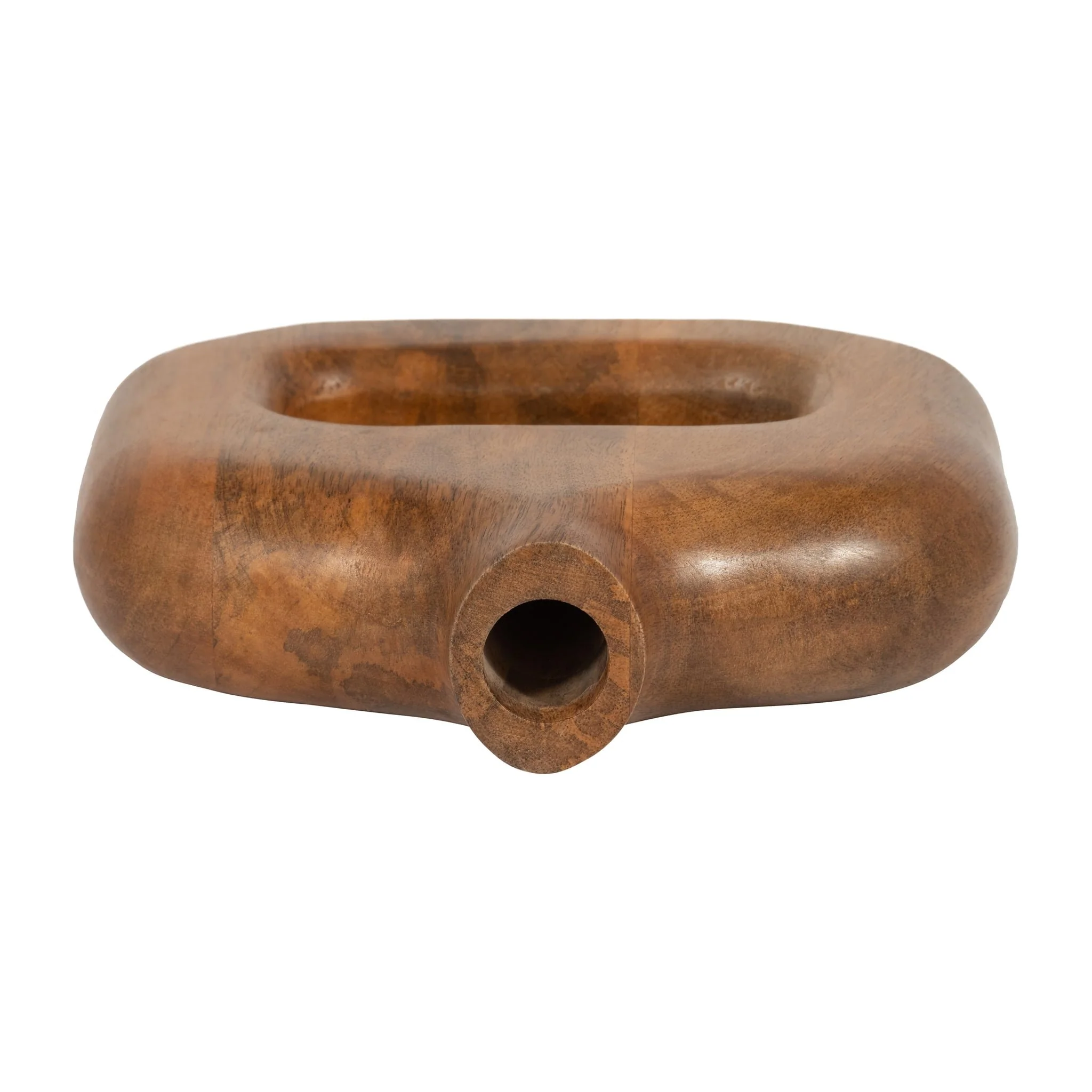 Wood, 7" Open Cut-out Vase, Natural - Image 6
