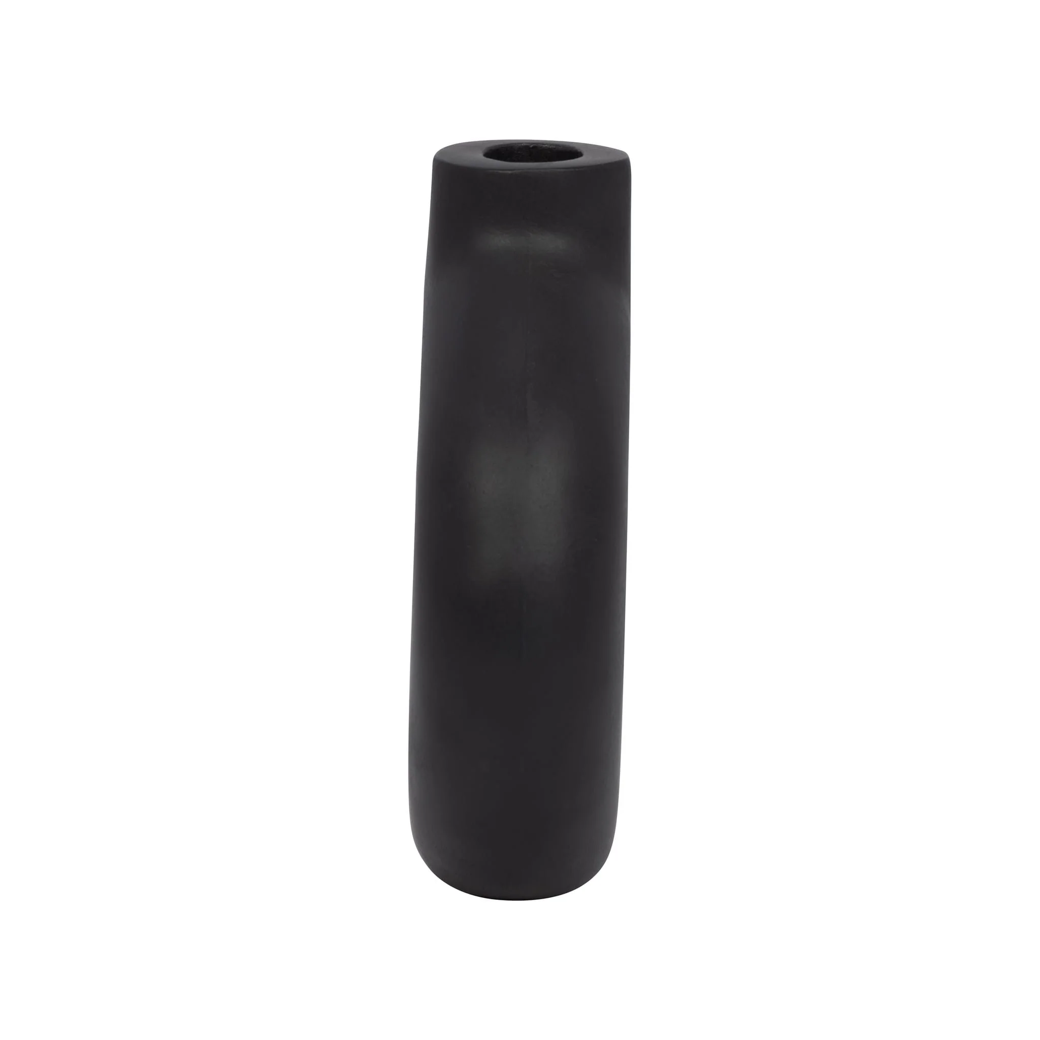 Wood, 7"h Cut-out Vase, Black - Image 3